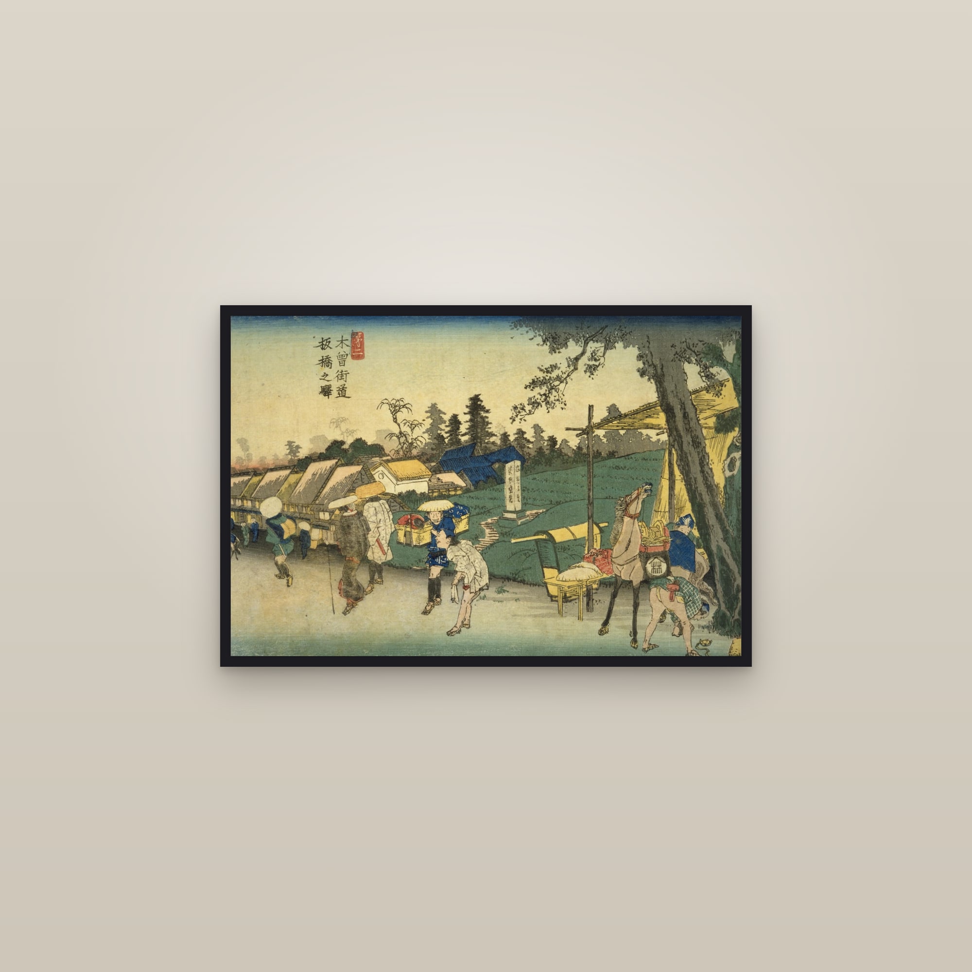 Itabashi Station (Full) — Full-Bleed Edition — framed in a gallery setting