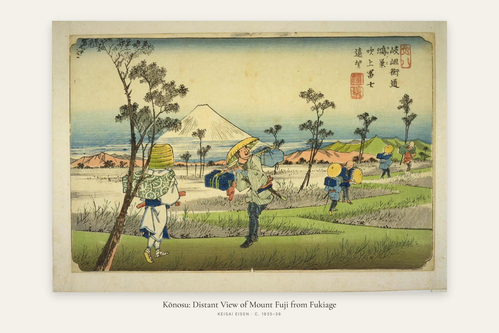 Kōnosu: Distant View of Mount Fuji from Fukiage