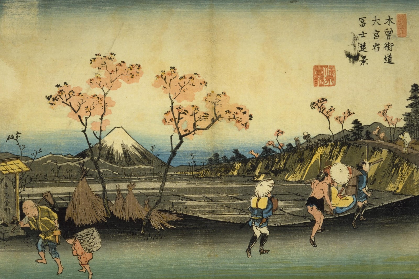 Ōmiya: Distant View of Mount Fuji (Full) — Full-Bleed Edition