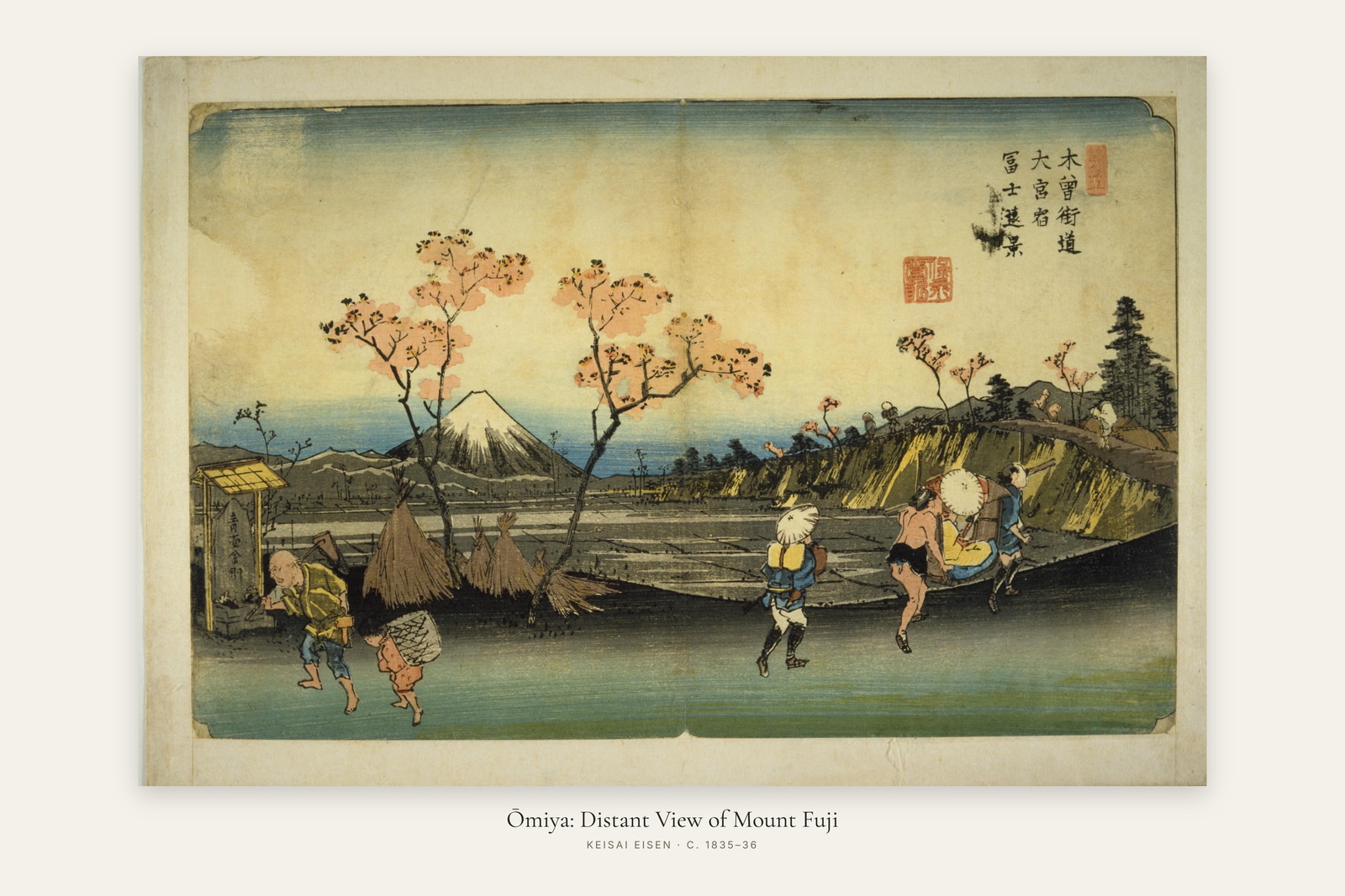 Ōmiya: Distant View of Mount Fuji