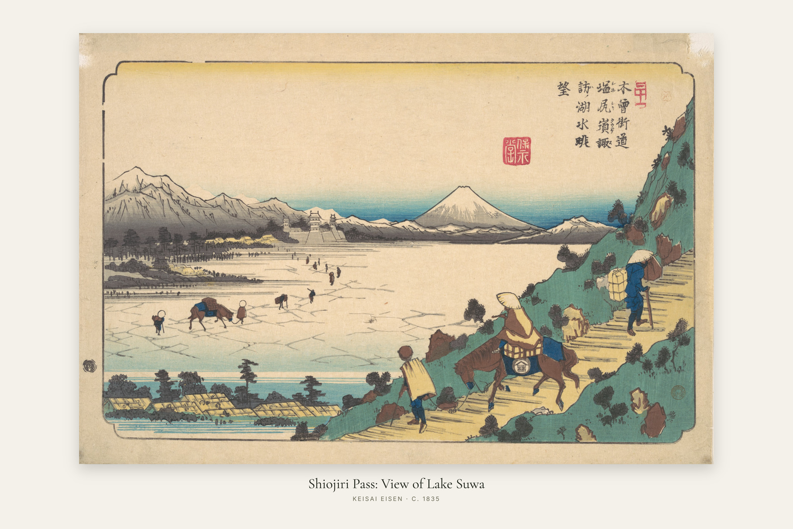Shiojiri Pass: View of Lake Suwa