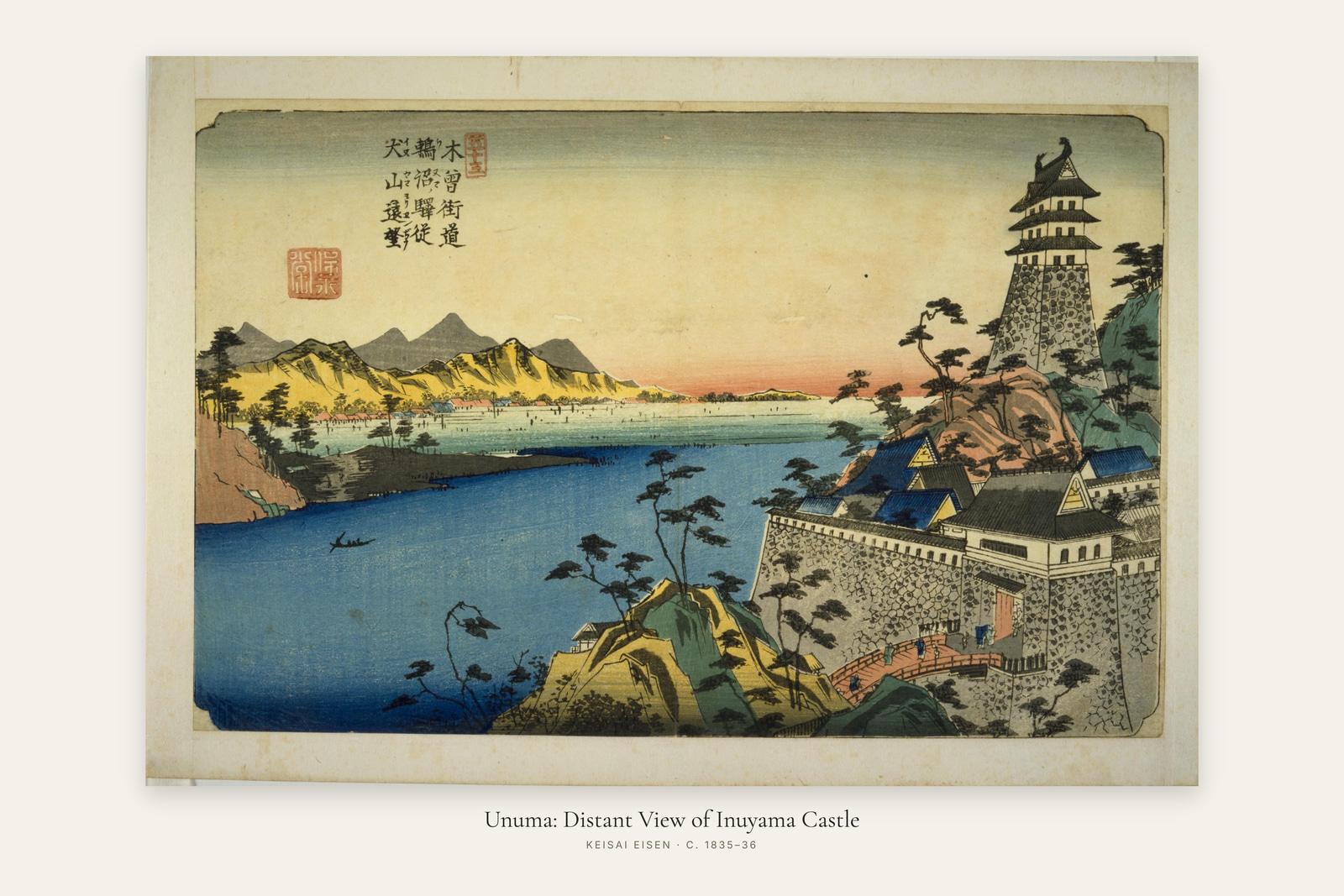 Unuma: Distant View of Inuyama Castle
