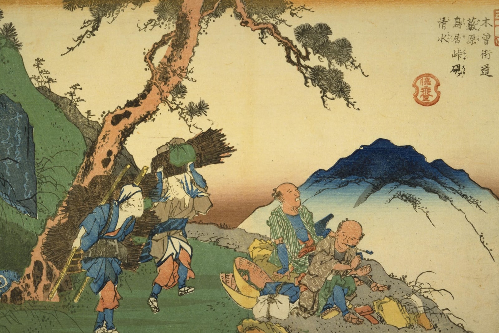 Yabuhara: The Suzuri Spring at Torii Pass (Full) — Full-Bleed Edition