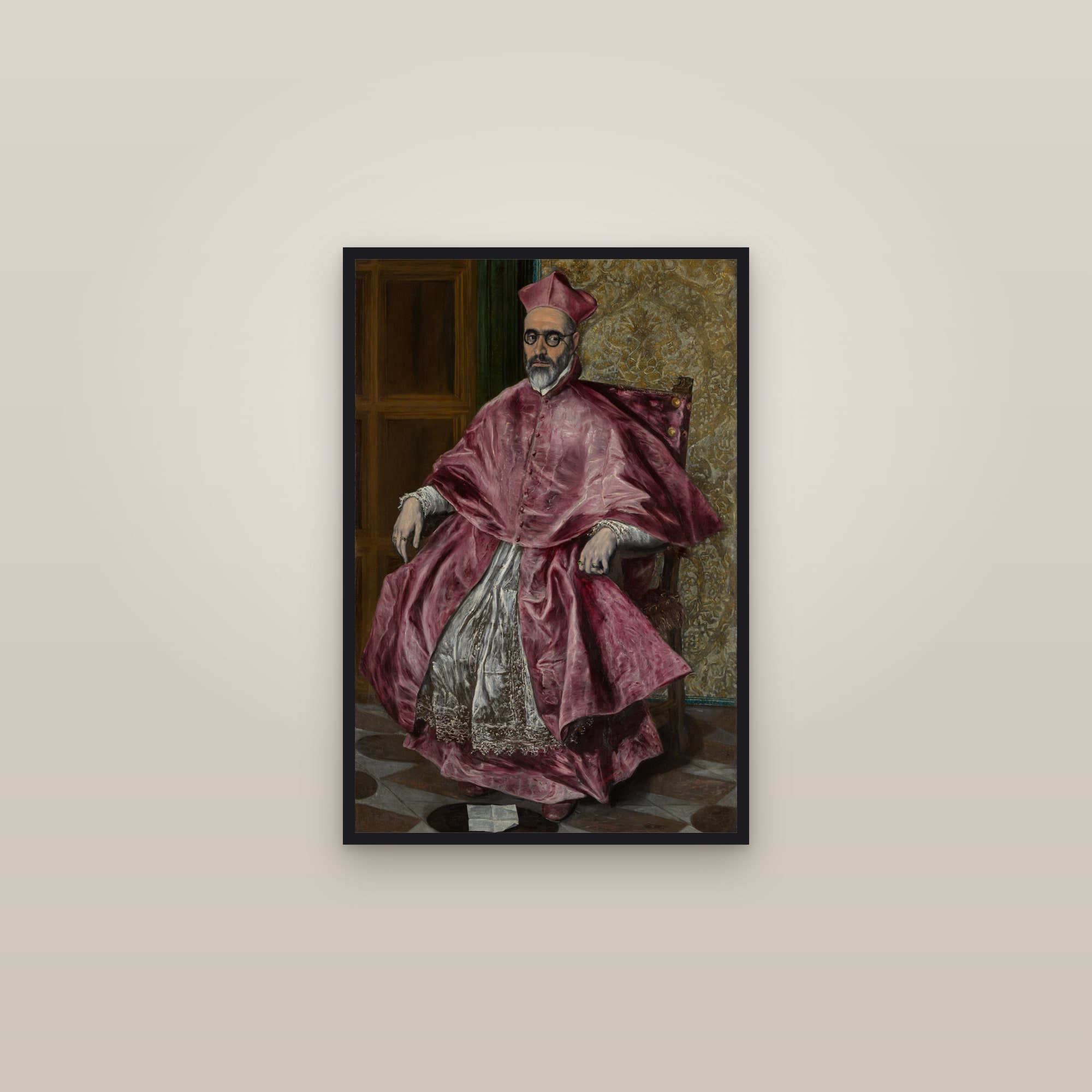 Cardinal Fernando Niño de Guevara (Full) — Full-Bleed Edition — framed in a gallery setting