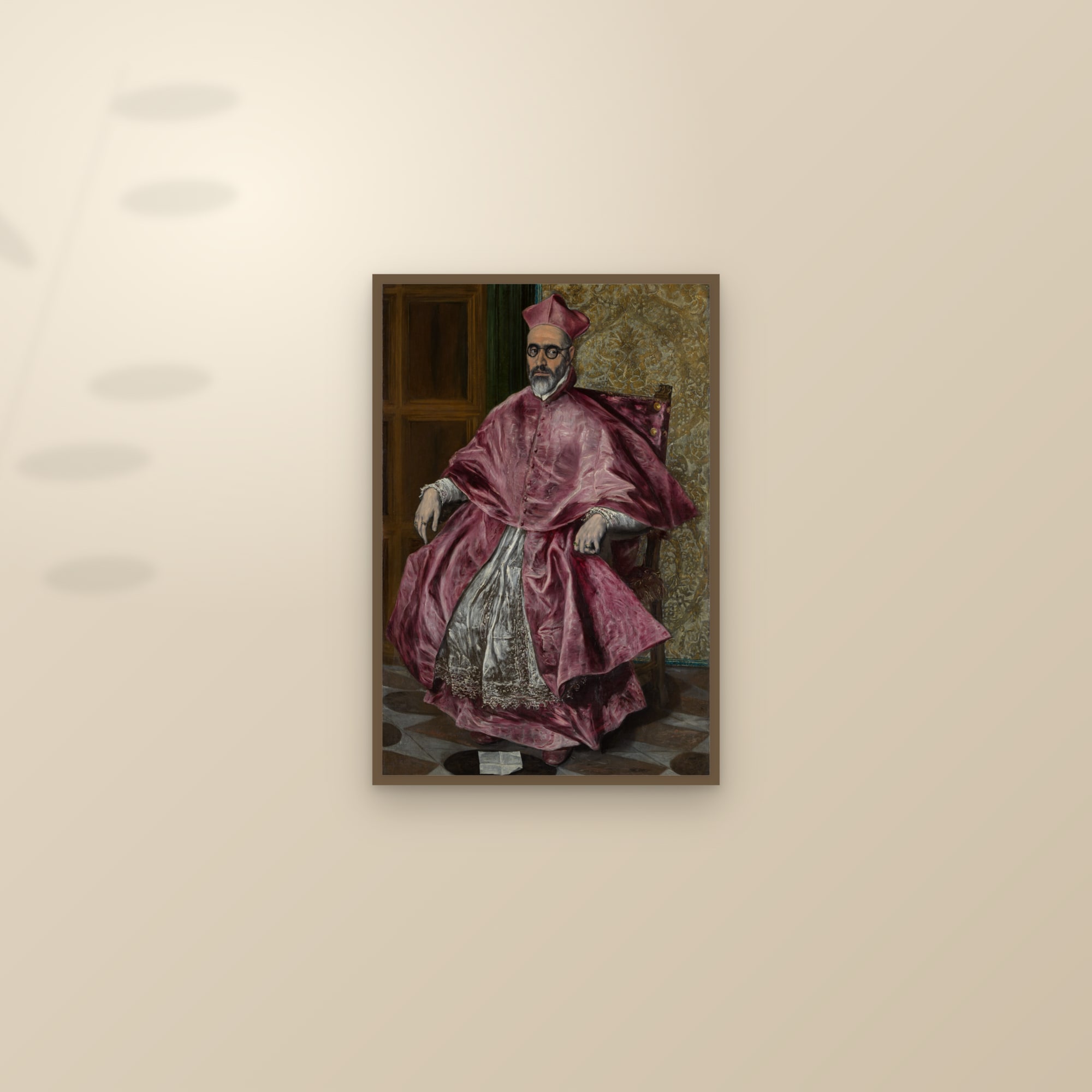 Cardinal Fernando Niño de Guevara (Full) — Full-Bleed Edition — framed and styled on a sunlit wall