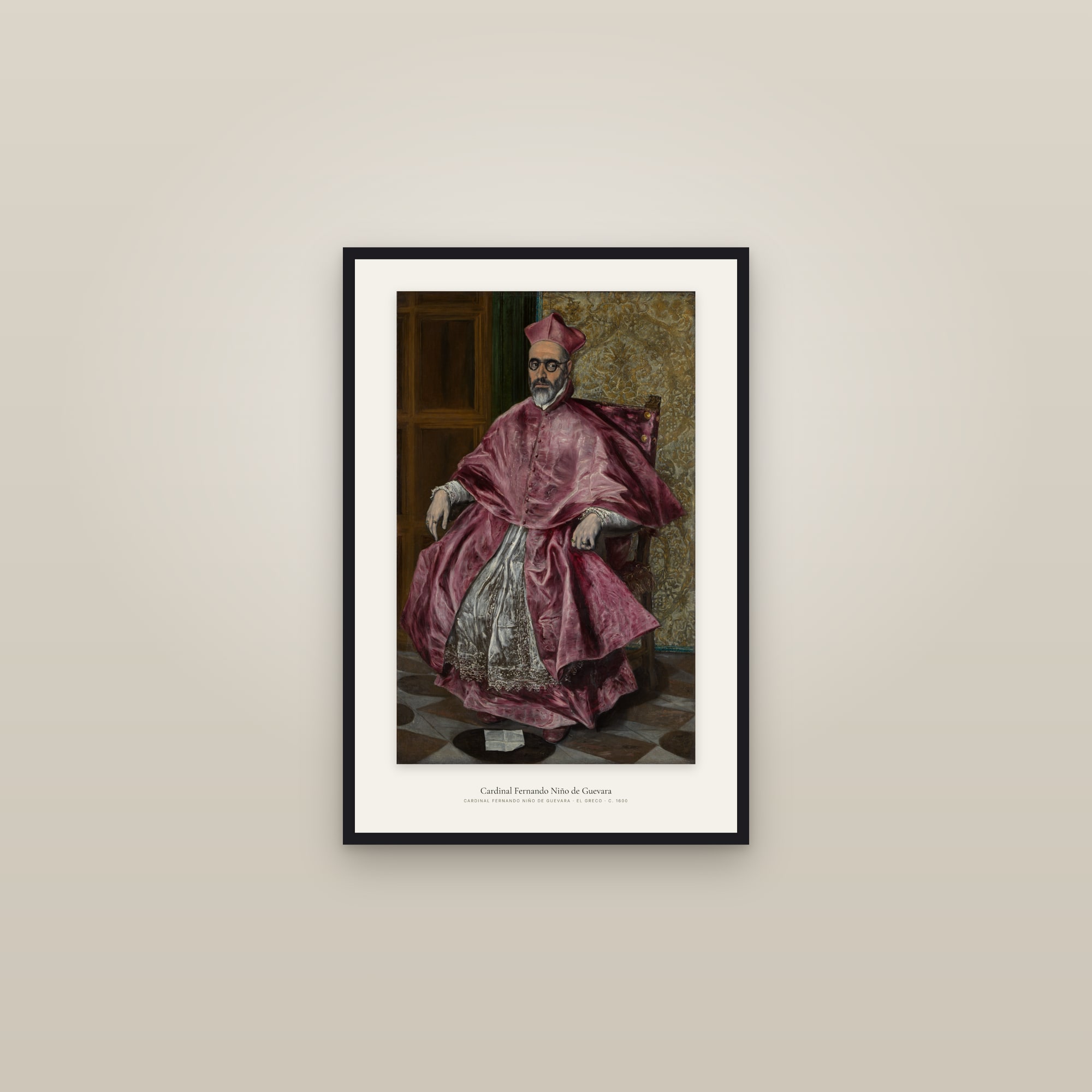 Cardinal Fernando Niño de Guevara — framed in a gallery setting