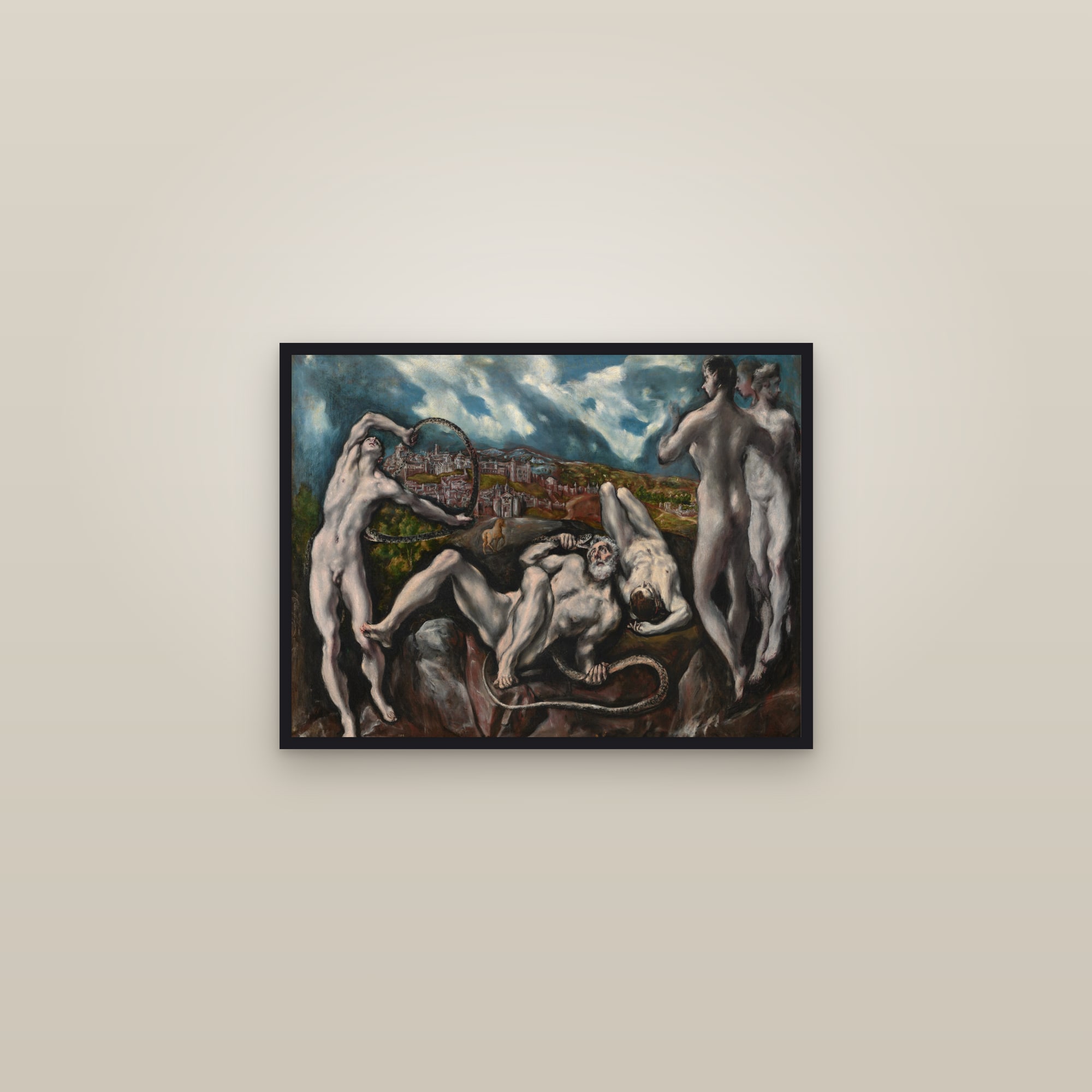 Laocoön (Full) — Full-Bleed Edition — framed in a gallery setting