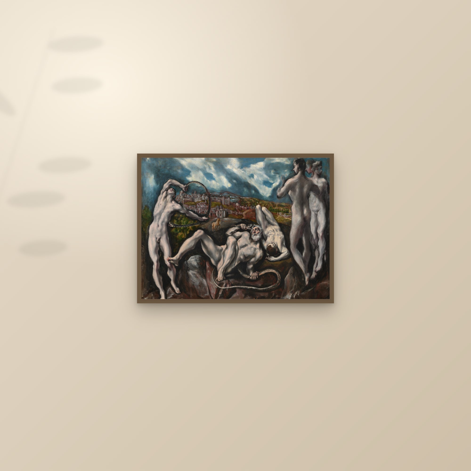 Laocoön (Full) — Full-Bleed Edition — framed and styled on a sunlit wall