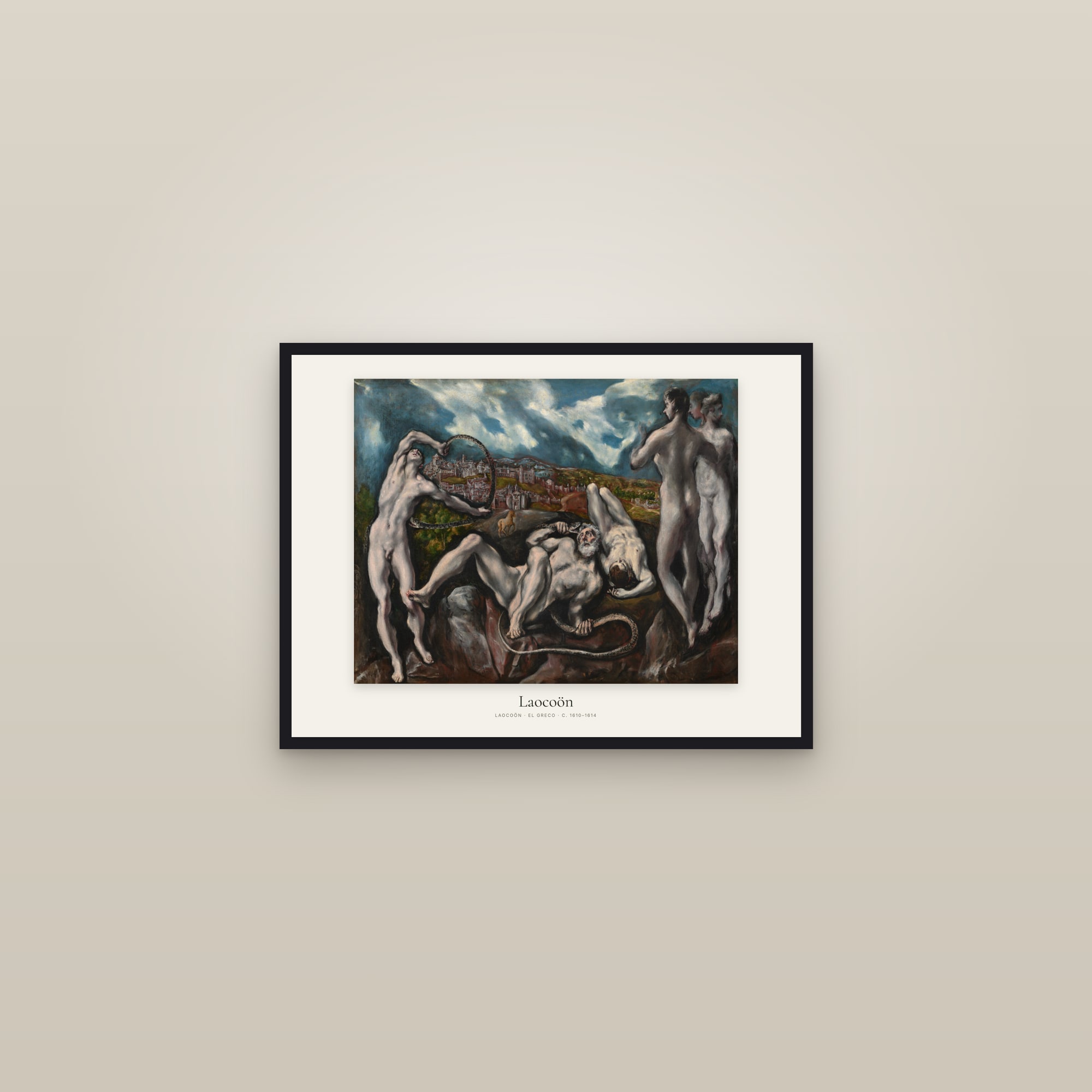 Laocoön — framed in a gallery setting