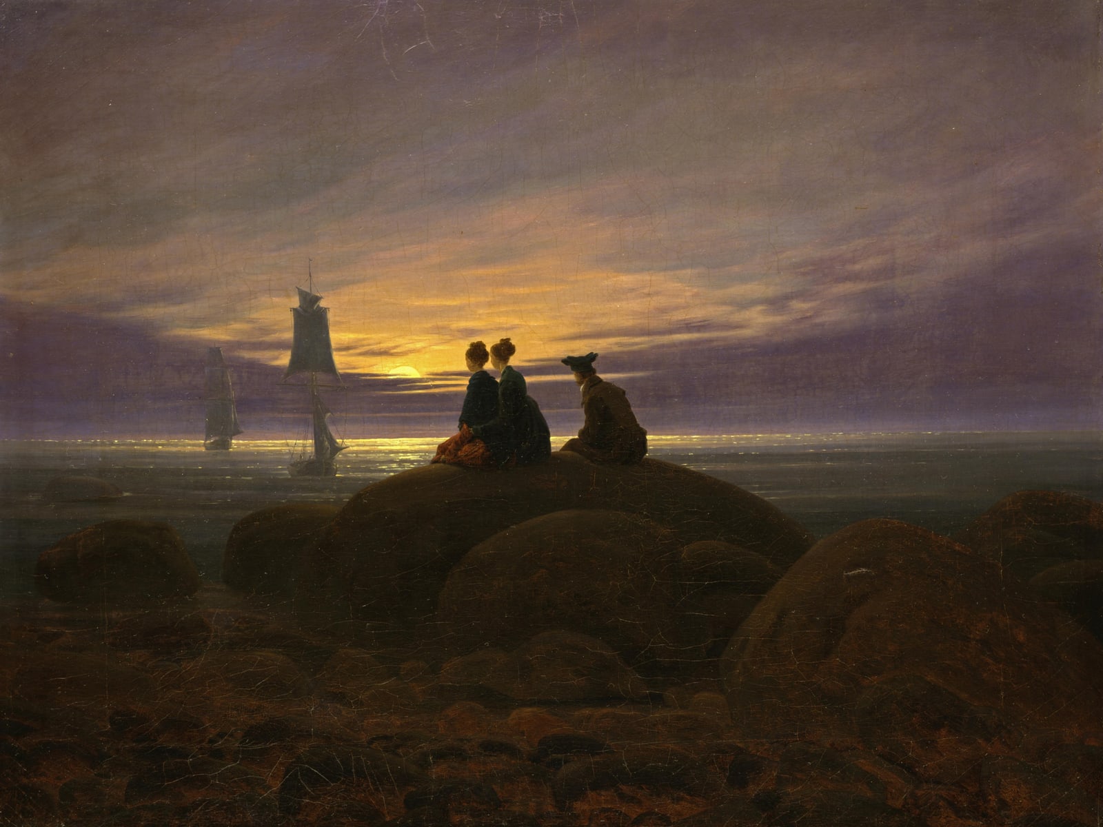 Moonrise over the Sea (Full) — Full-Bleed Edition