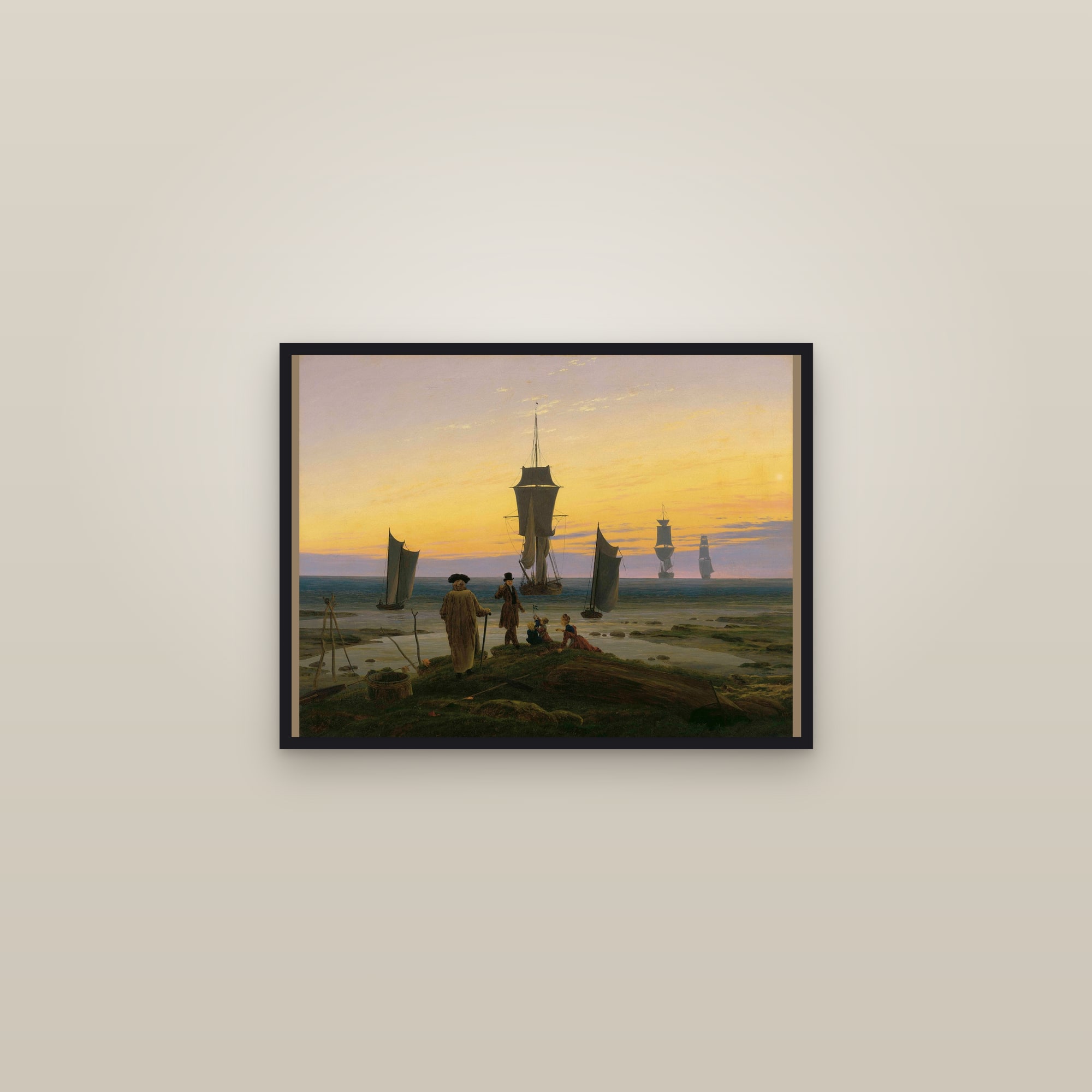 The Stages of Life (Full) — Full-Bleed Edition — framed in a gallery setting