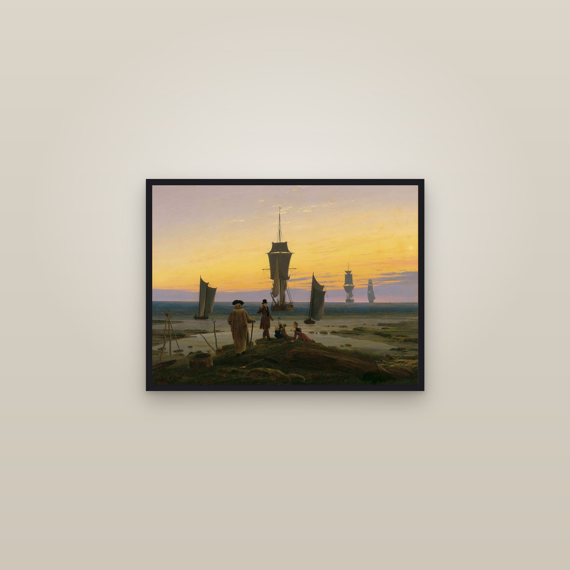The Stages of Life (Full) — Full-Bleed Edition — framed in a gallery setting