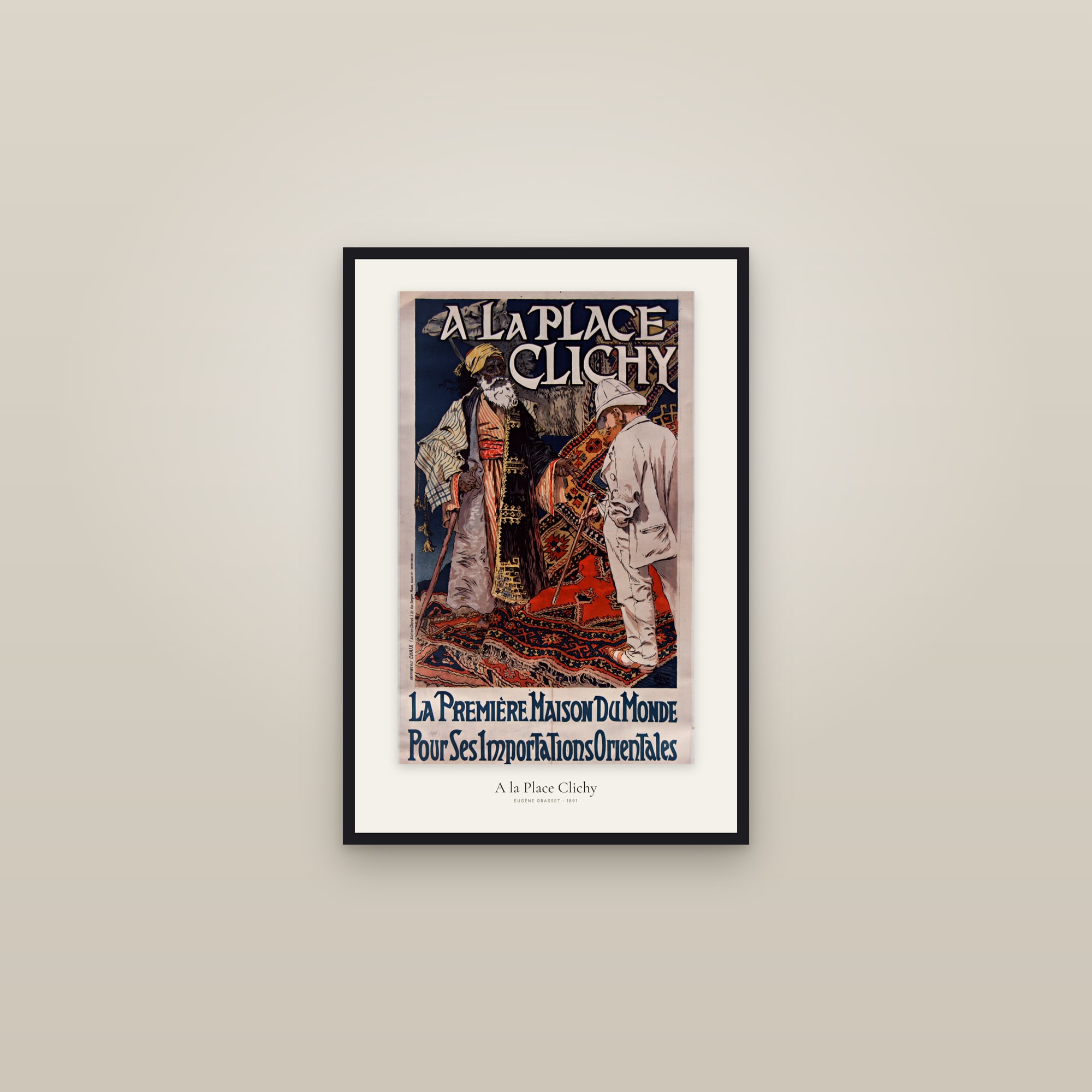 A la Place Clichy — framed in a gallery setting