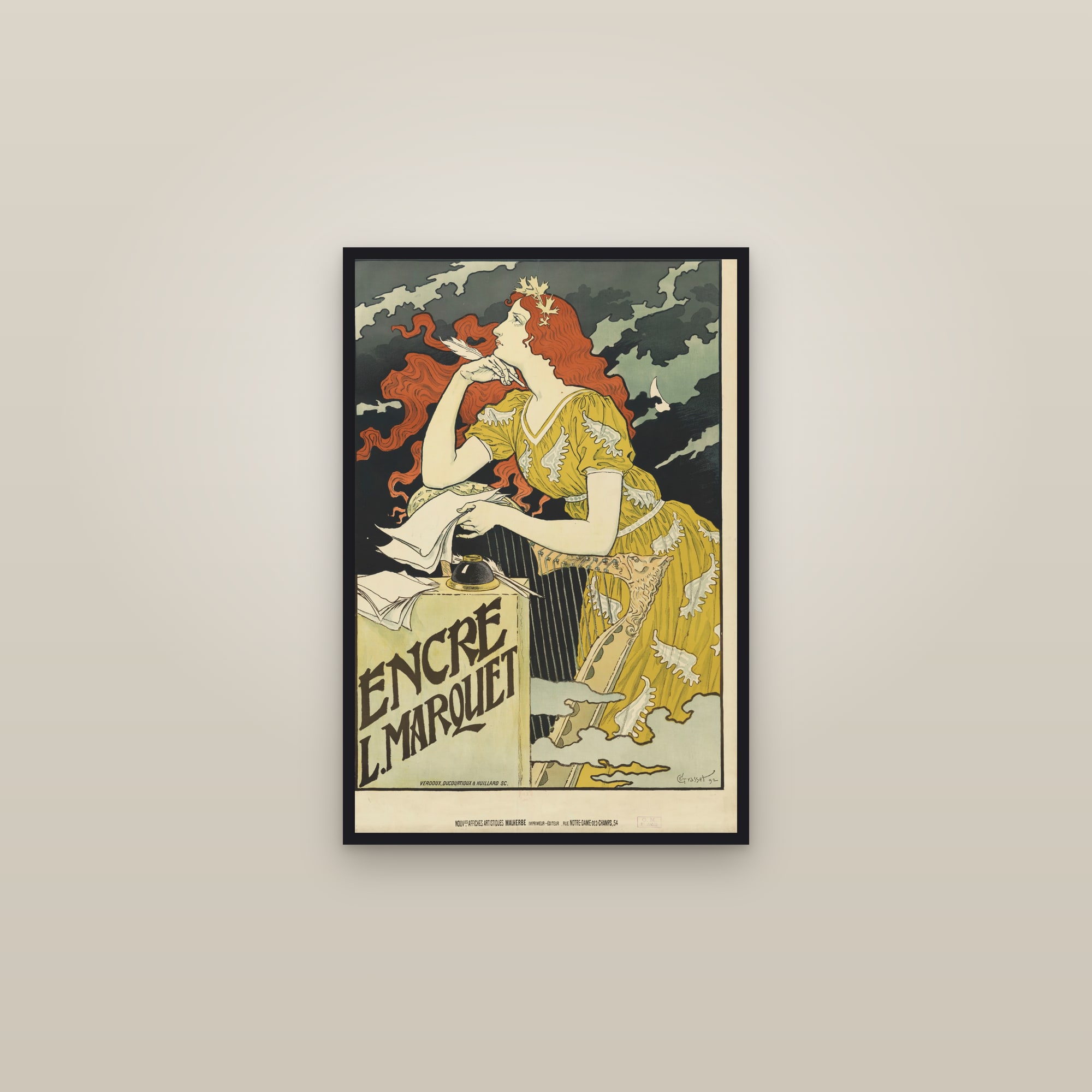 Encre L. Marquet (Full) — Full-Bleed Edition — framed in a gallery setting
