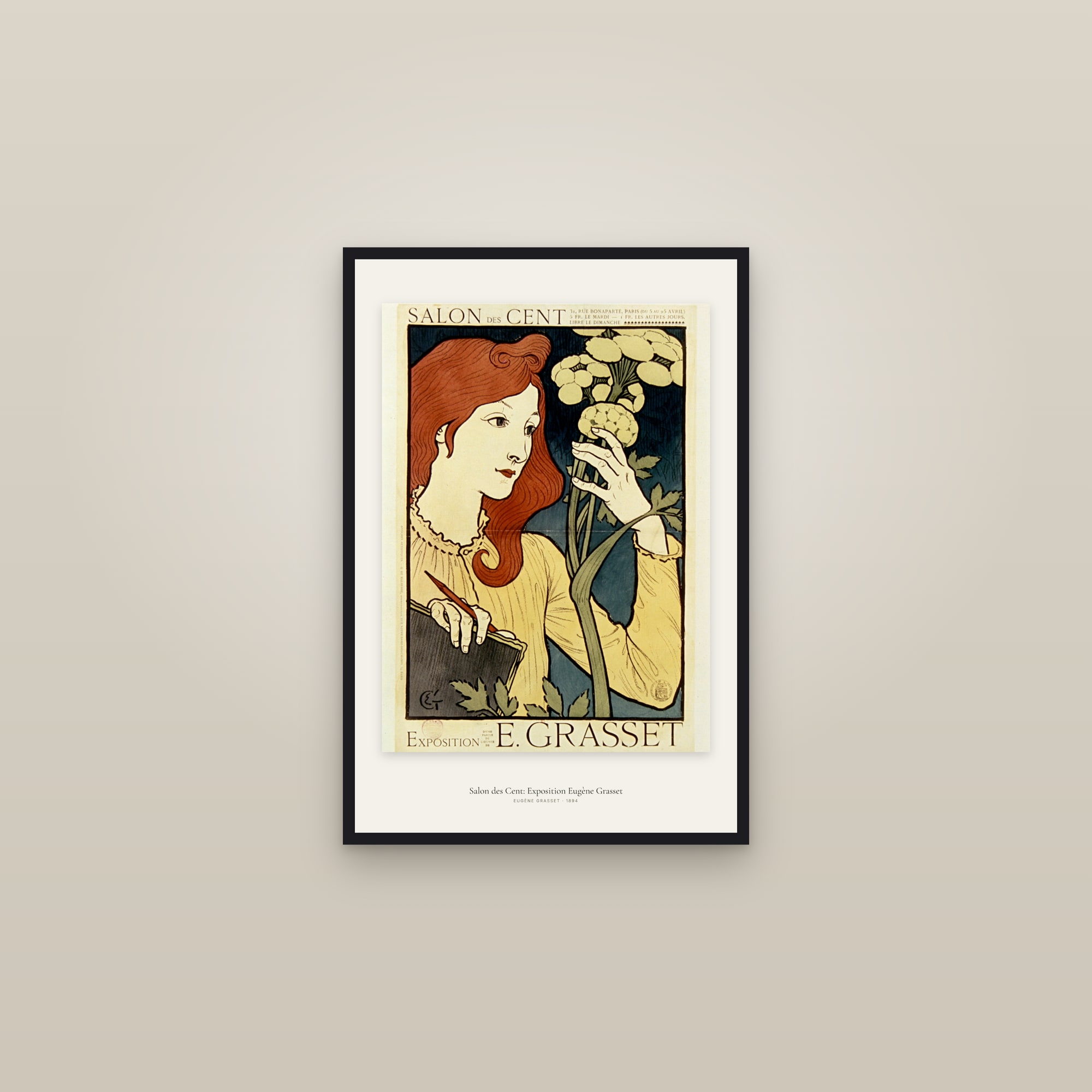 Salon des Cent: Exposition Eugène Grasset — framed in a gallery setting
