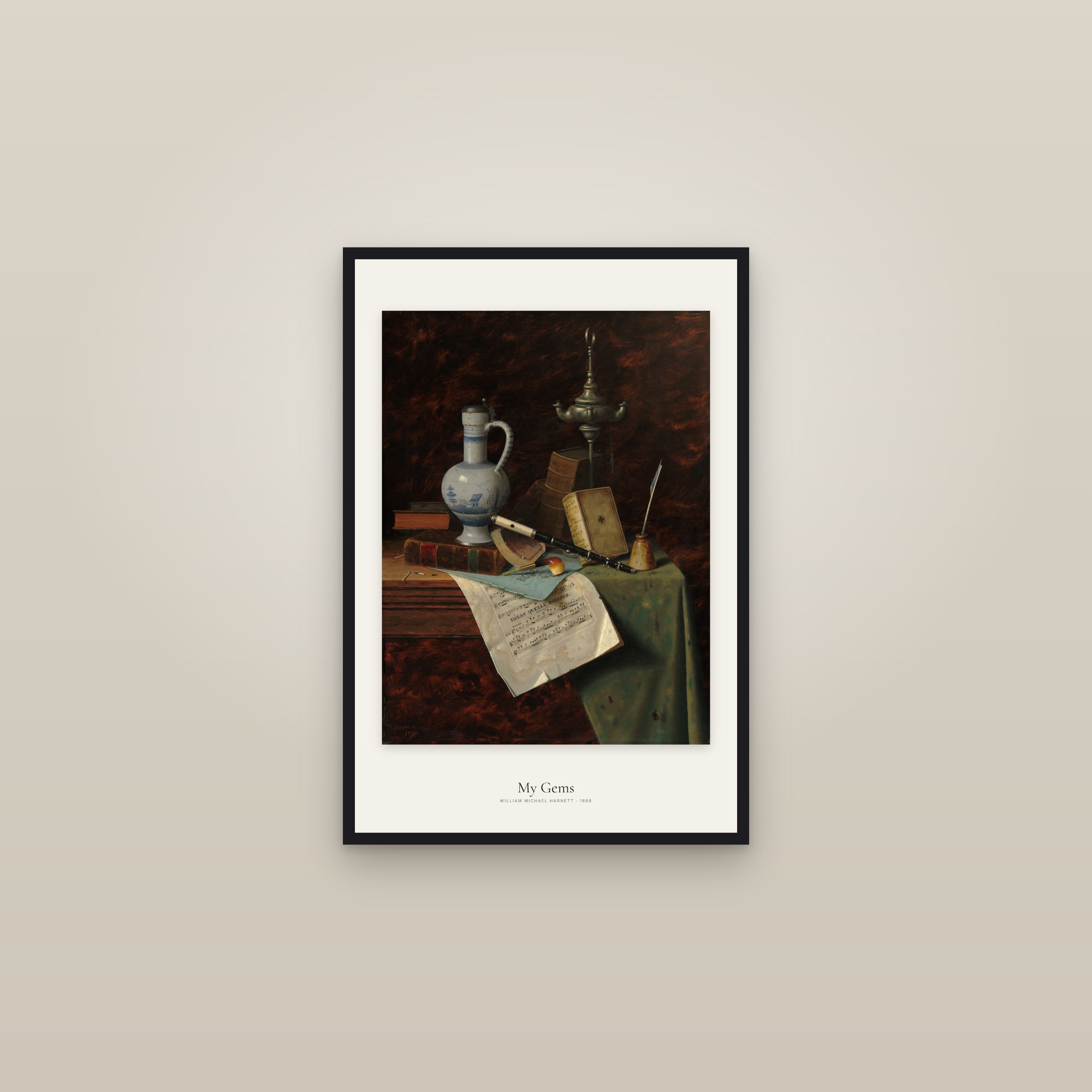 My Gems — framed in a gallery setting