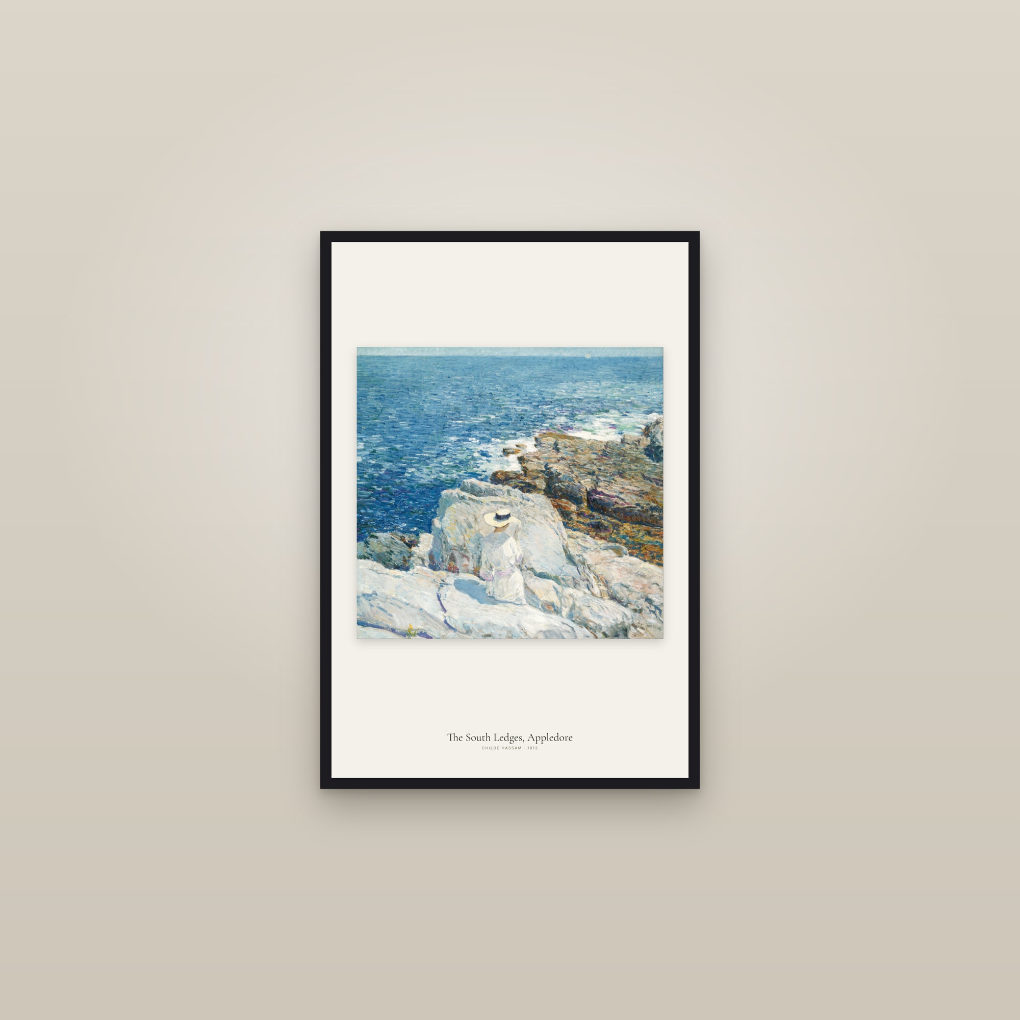 The South Ledges, Appledore — framed in a gallery setting