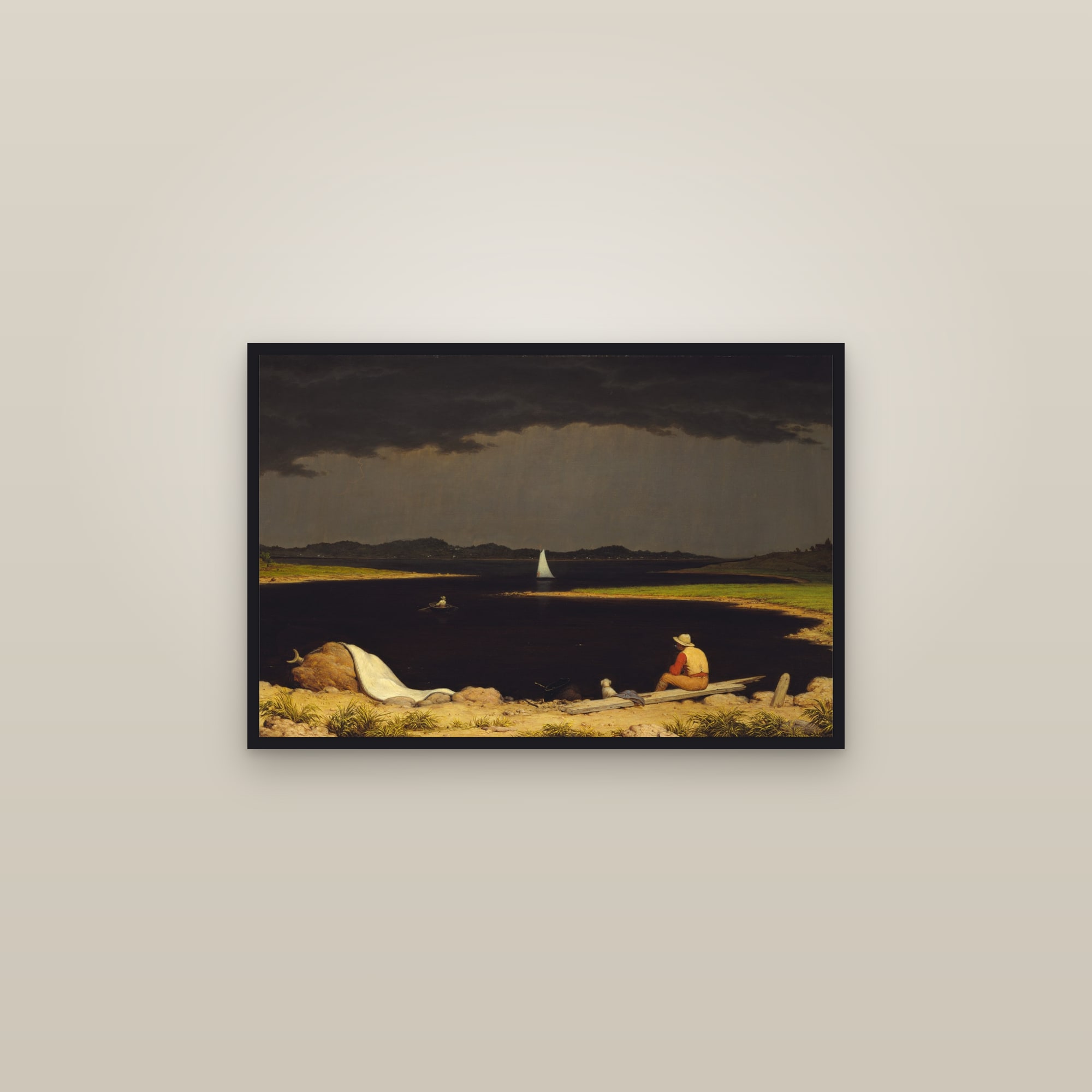 Approaching Thunder Storm (Full) — Full-Bleed Edition — framed in a gallery setting