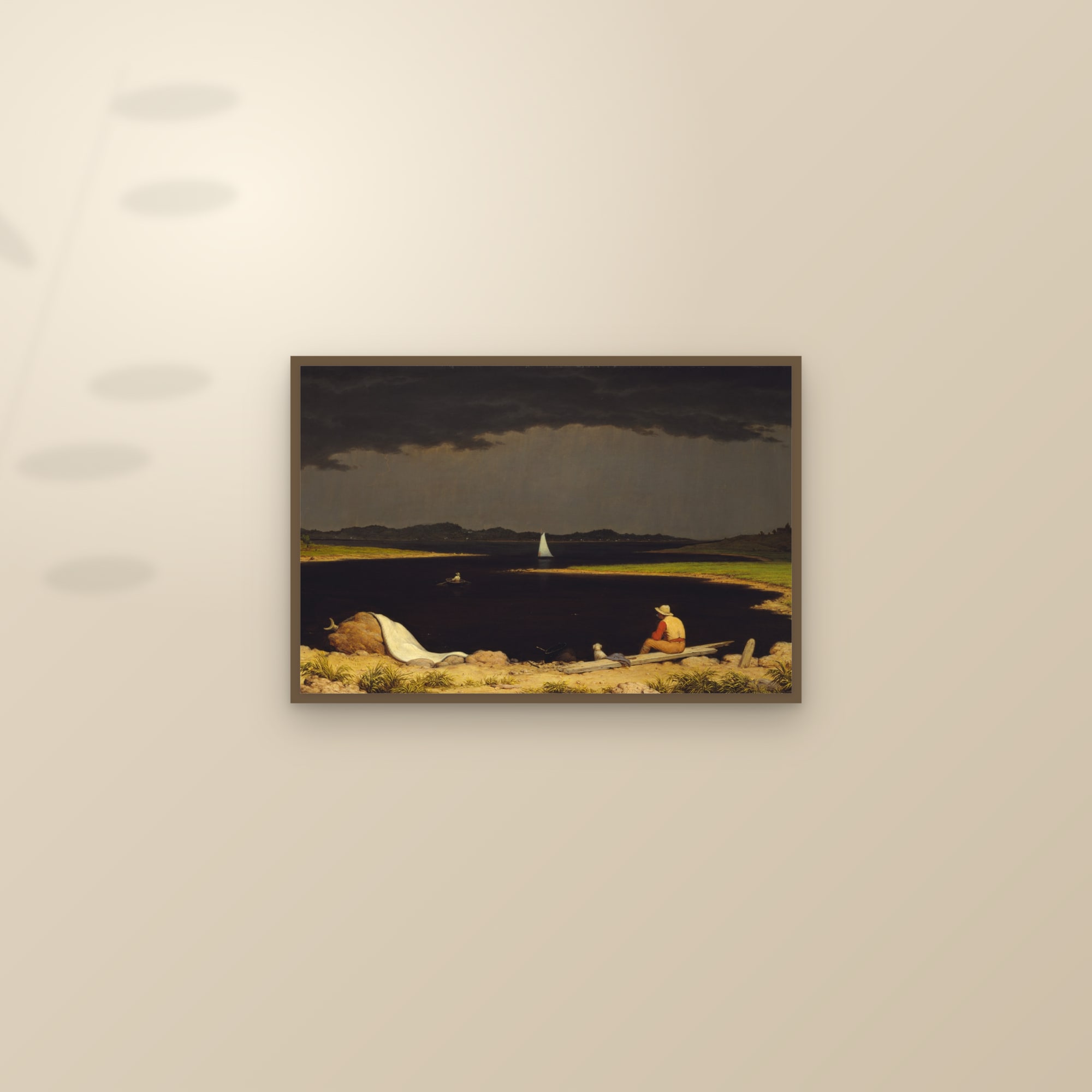 Approaching Thunder Storm (Full) — Full-Bleed Edition — framed and styled on a sunlit wall