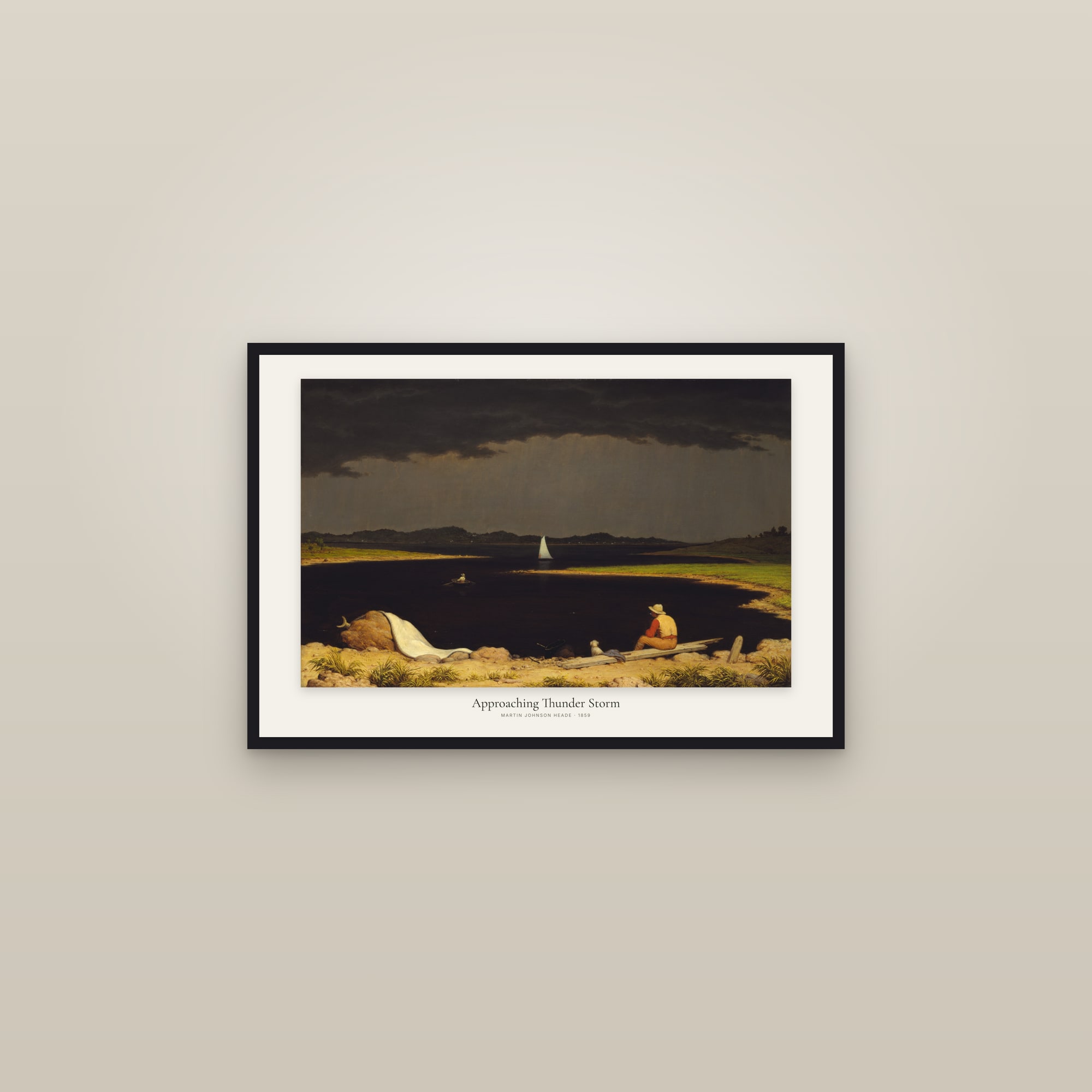 Approaching Thunder Storm — framed in a gallery setting