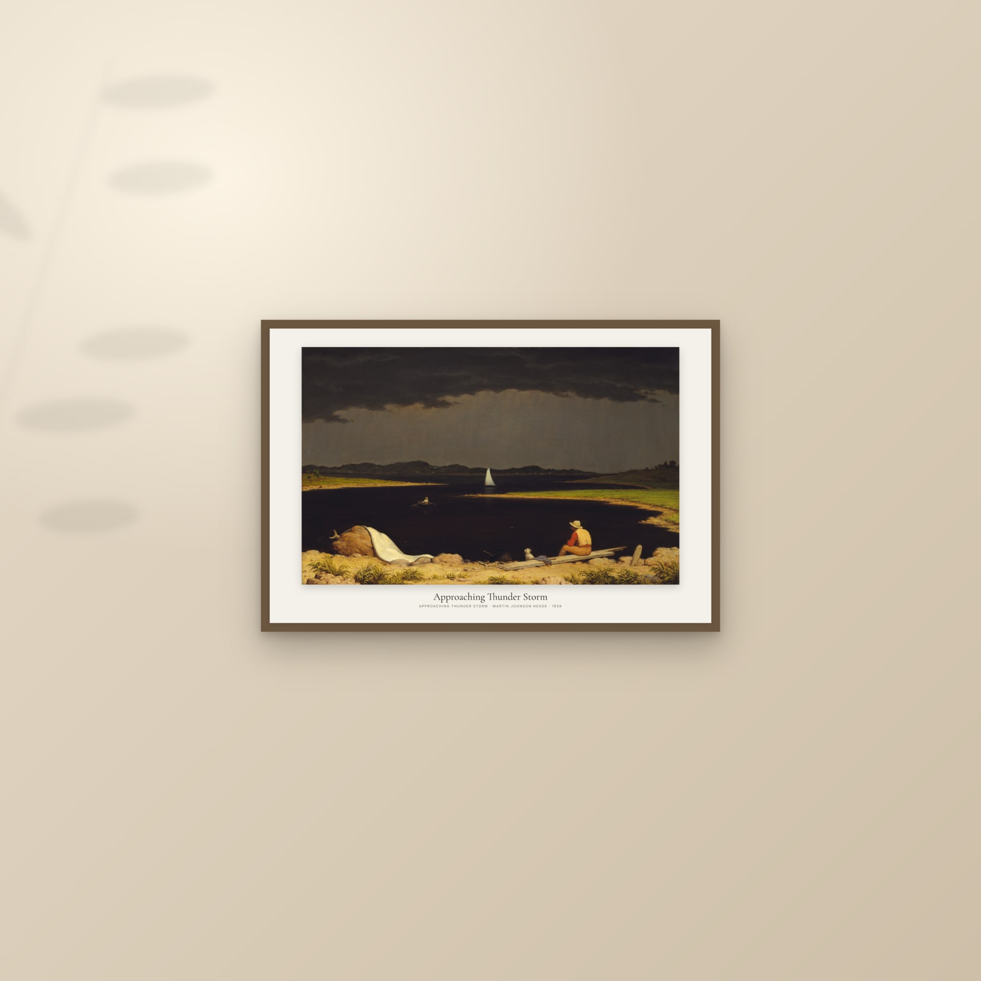 Approaching Thunder Storm — framed and styled on a sunlit wall