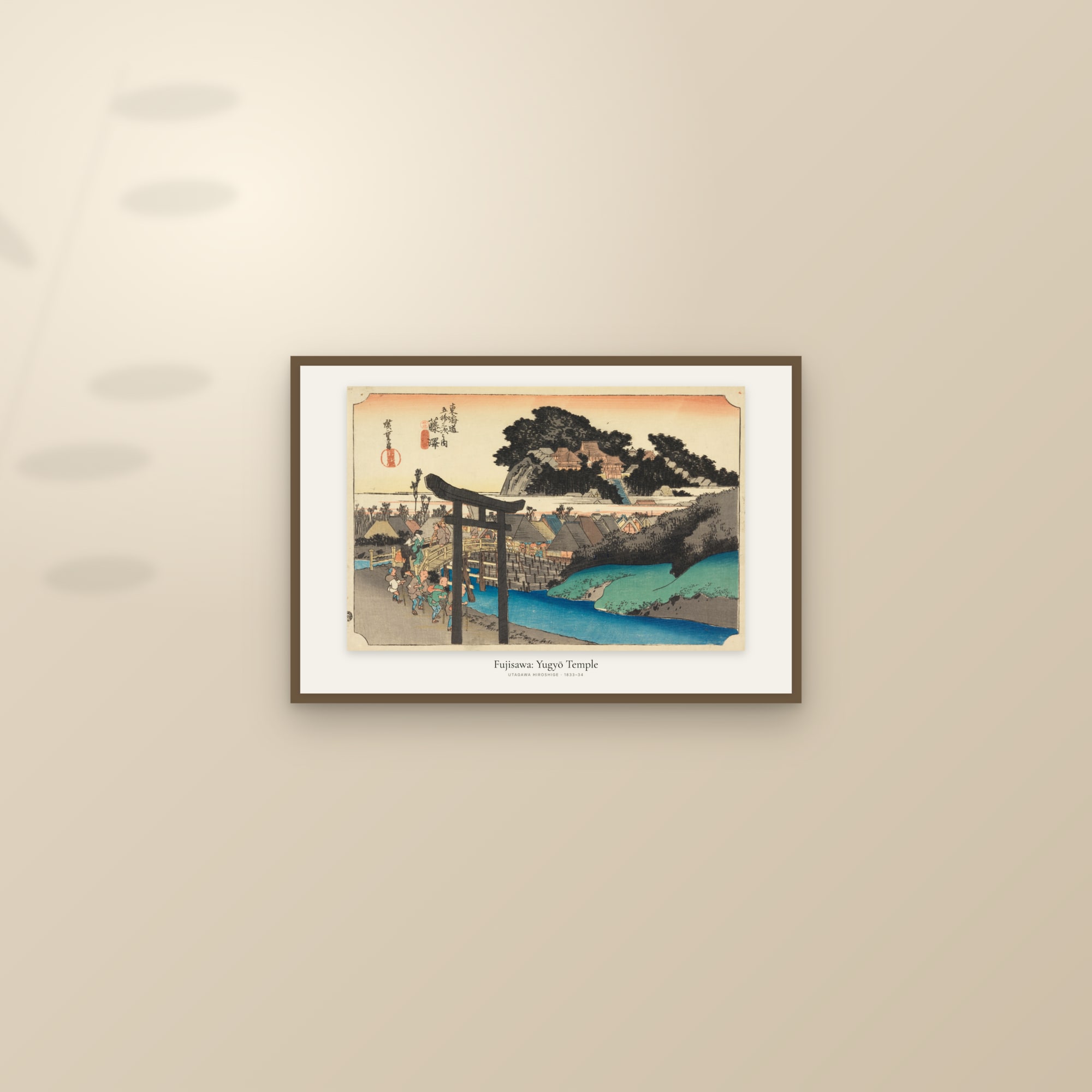 Fujisawa: Yugyō Temple — framed and styled on a sunlit wall