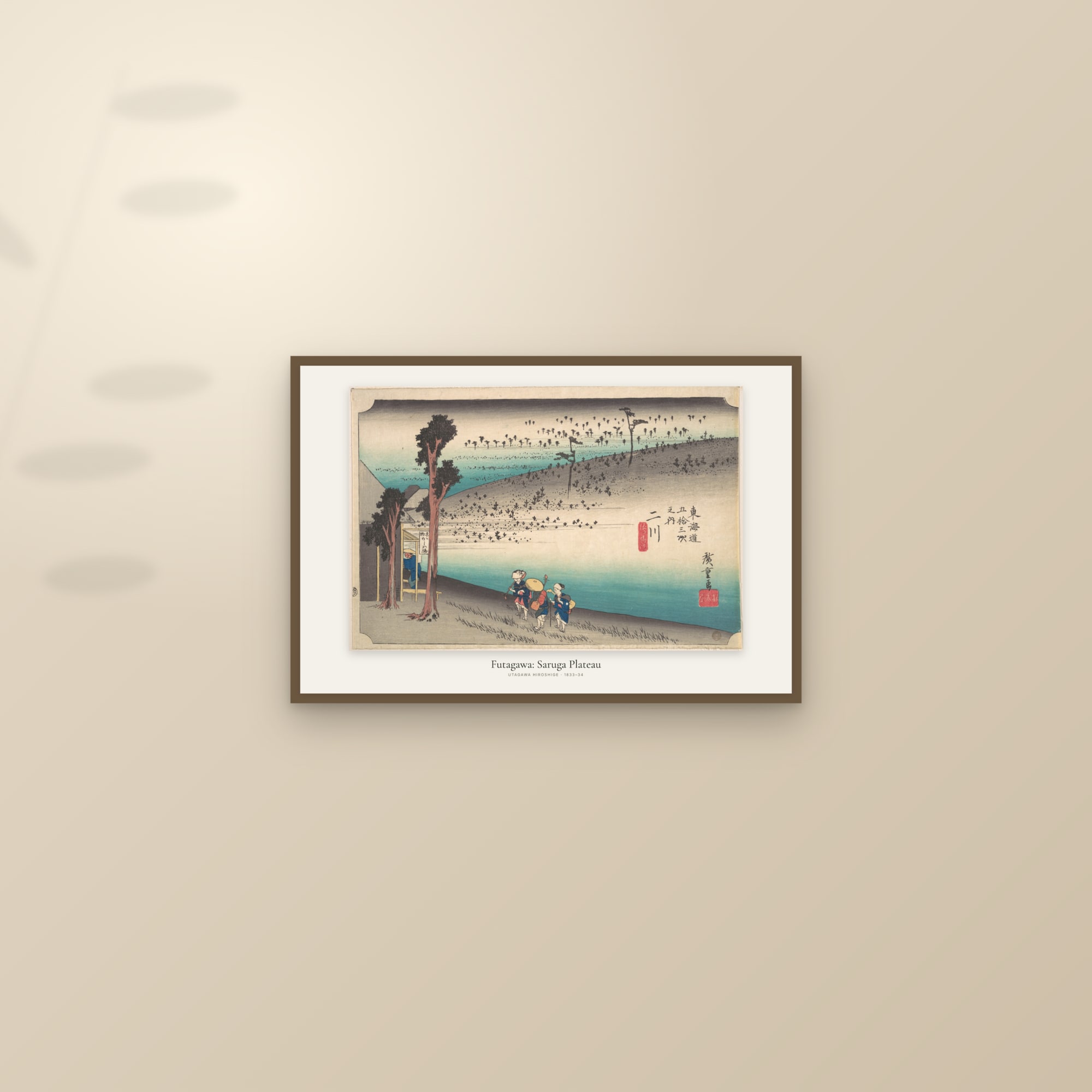 Futagawa: Saruga Plateau — framed and styled on a sunlit wall