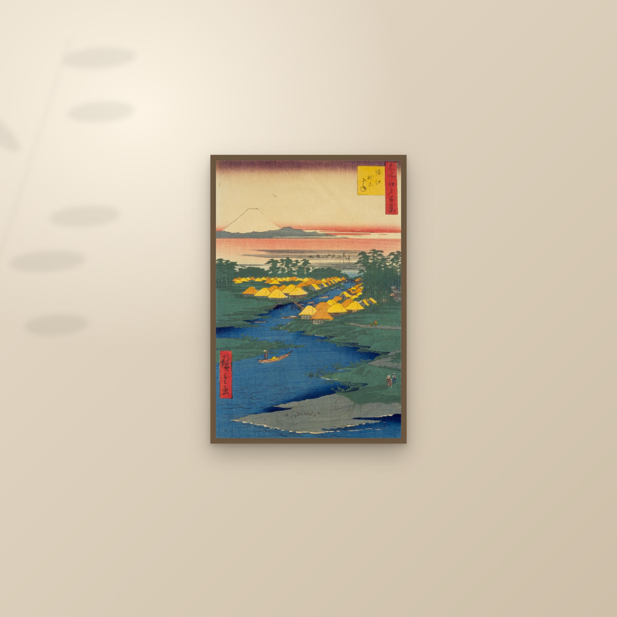 Horie and Nekozane (Full) — Full-Bleed Edition — framed and styled on a sunlit wall