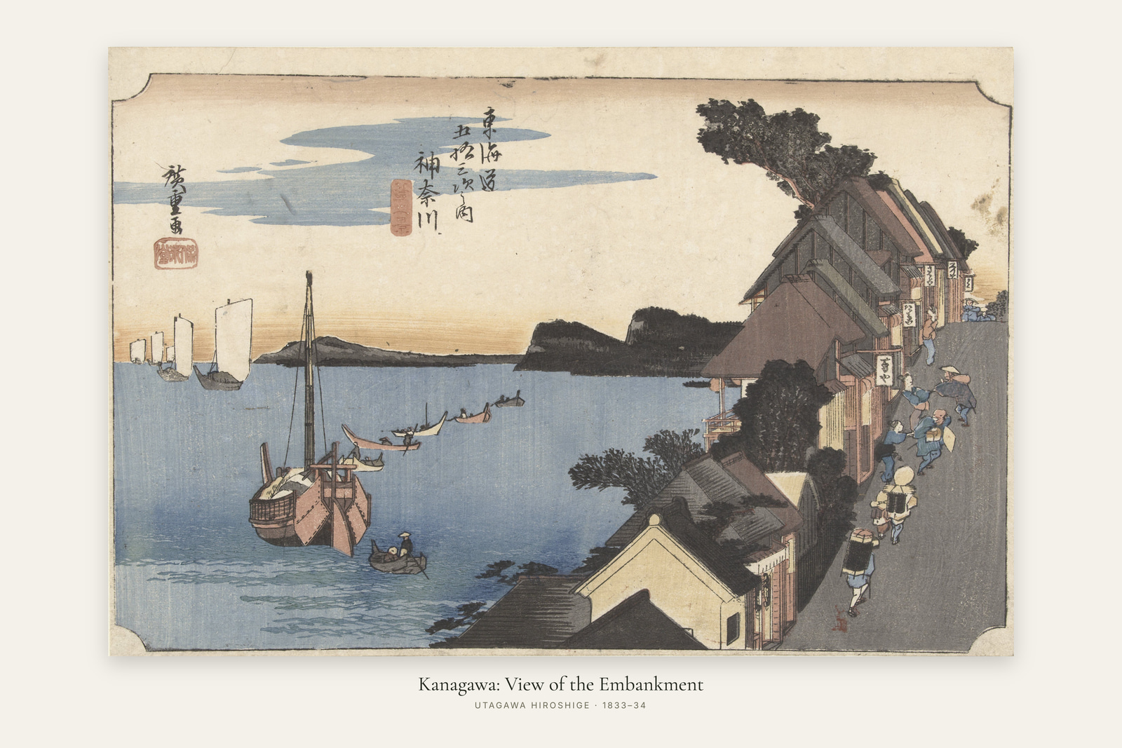 Kanagawa: View of the Embankment