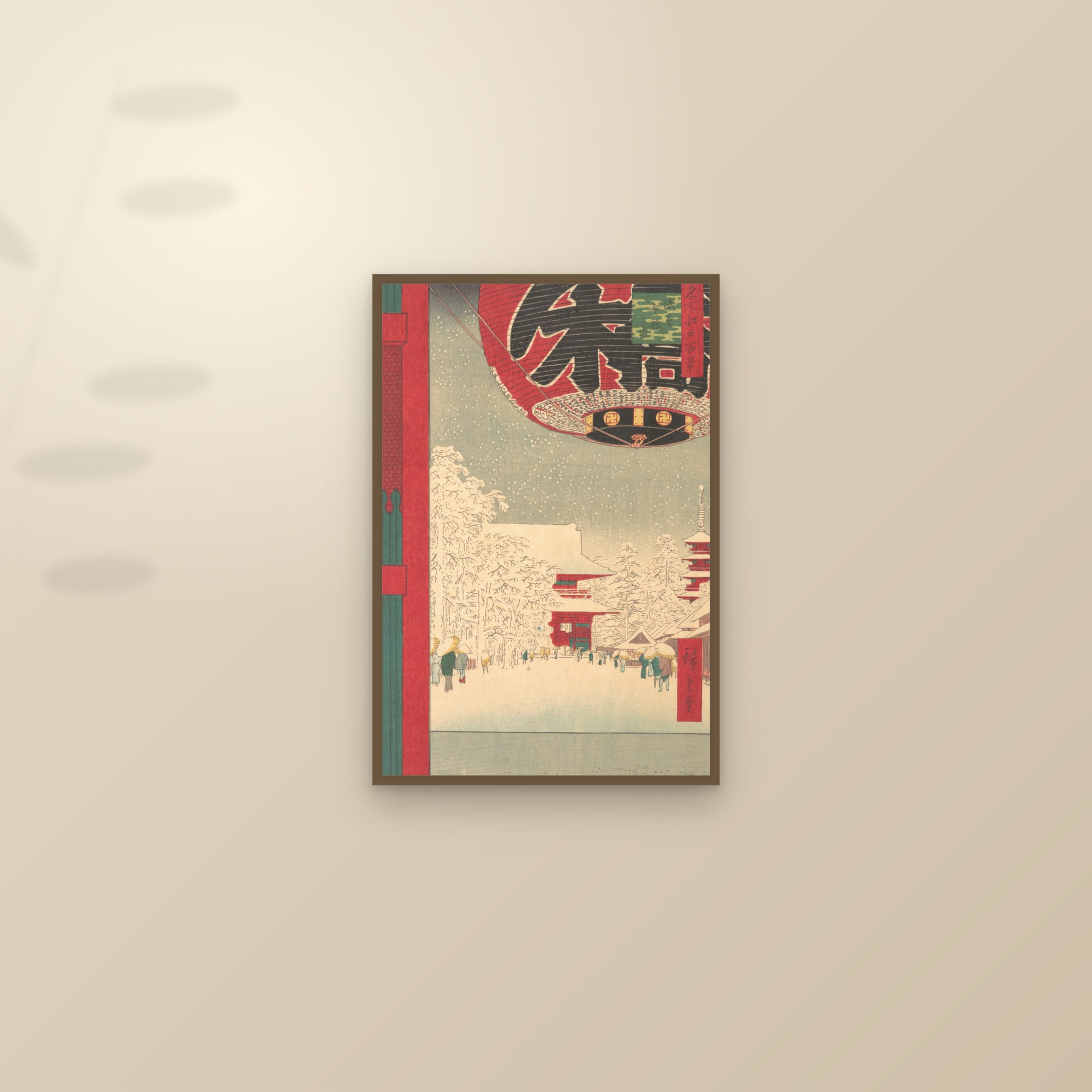 Kinryūzan Temple in Asakusa (Full) — Full-Bleed Edition — framed and styled on a sunlit wall