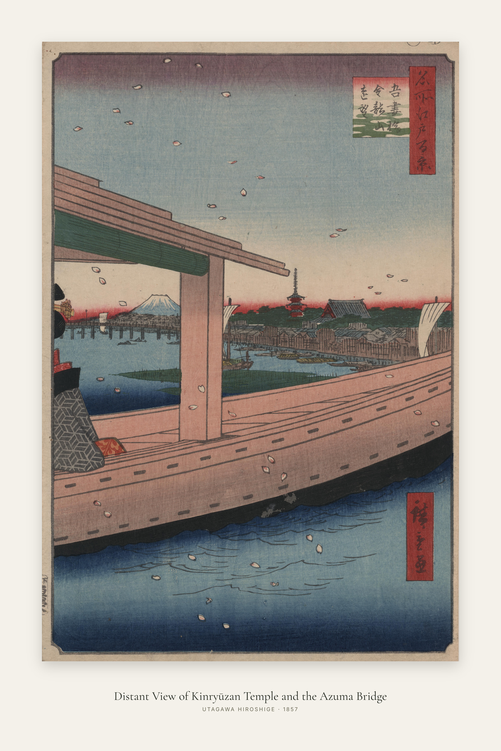 Distant View of Kinryūzan Temple and the Azuma Bridge