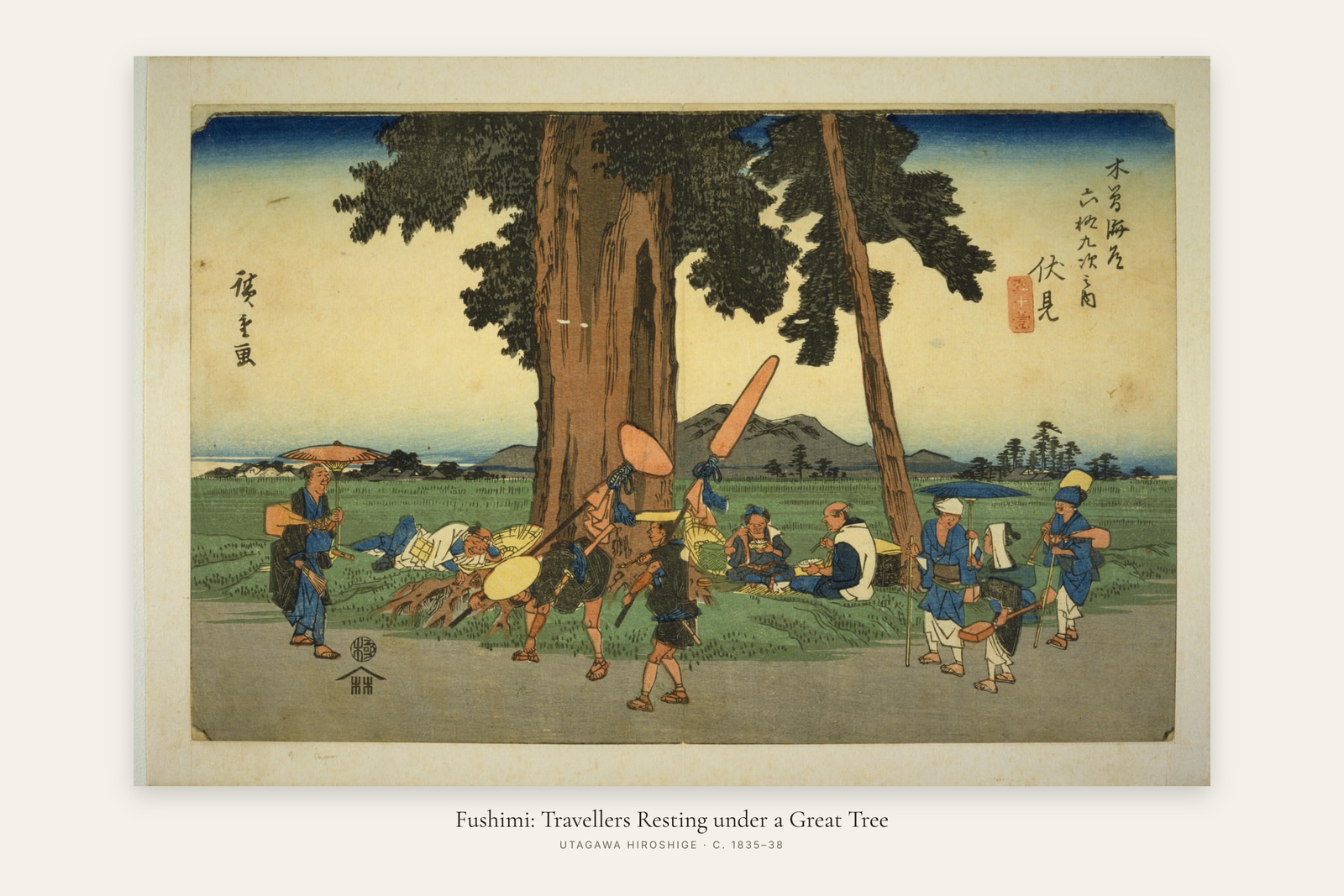 Fushimi: Travellers Resting under a Great Tree