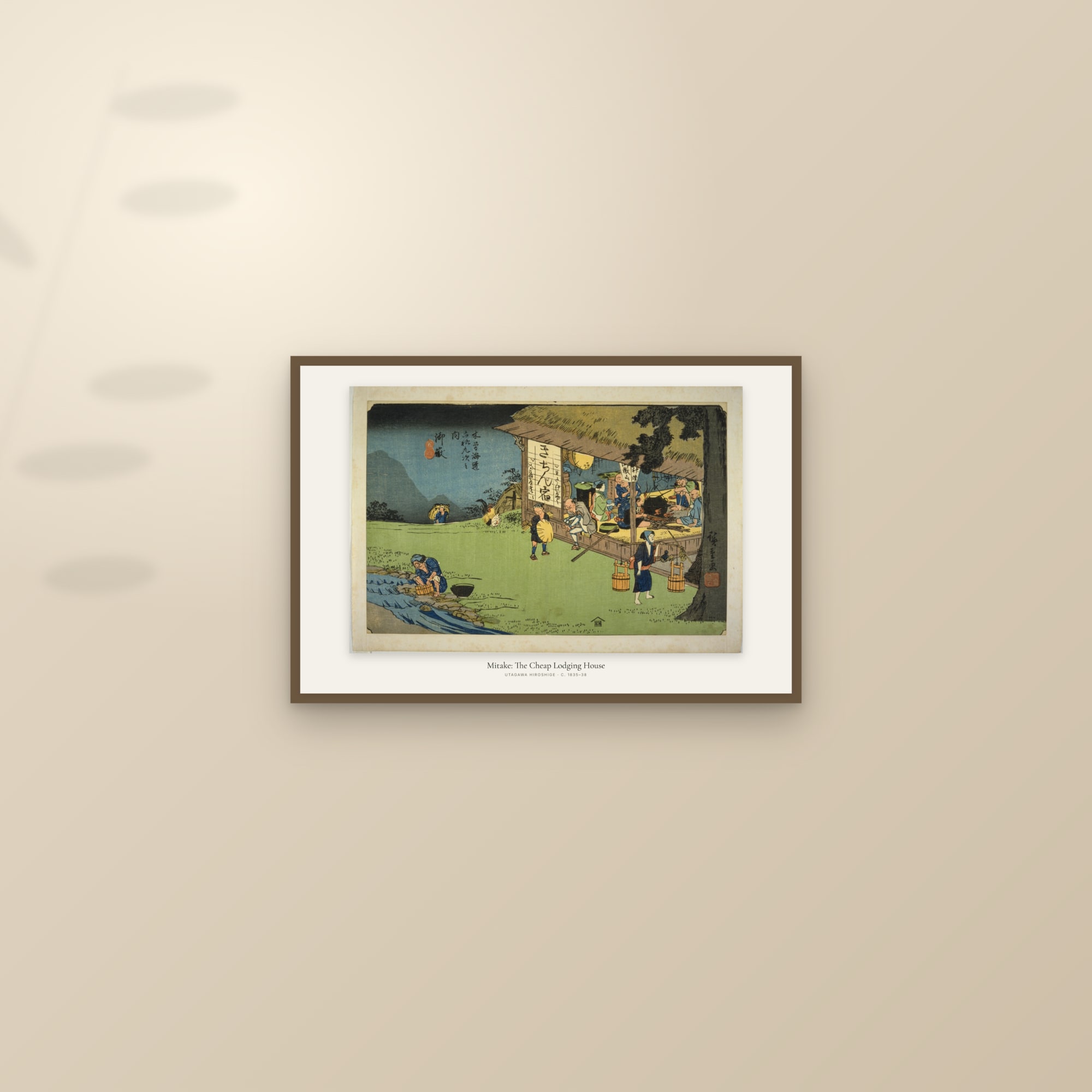 Mitake: The Cheap Lodging House — framed and styled on a sunlit wall