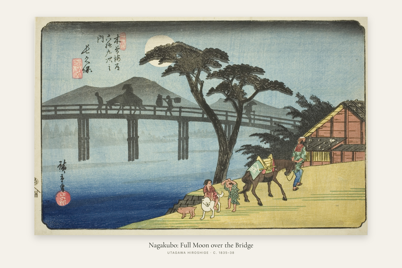 Nagakubo: Full Moon over the Bridge