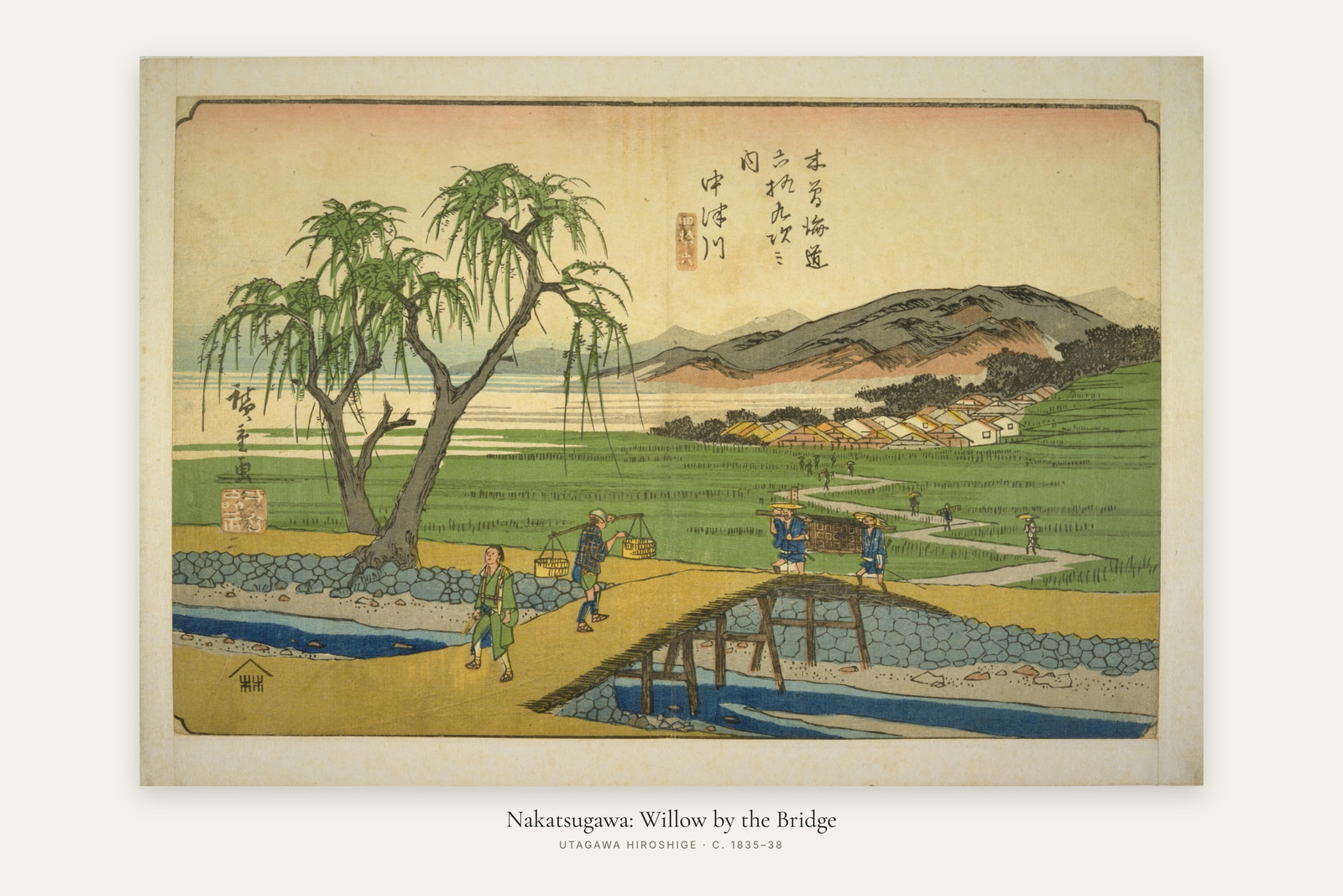 Nakatsugawa: Willow by the Bridge