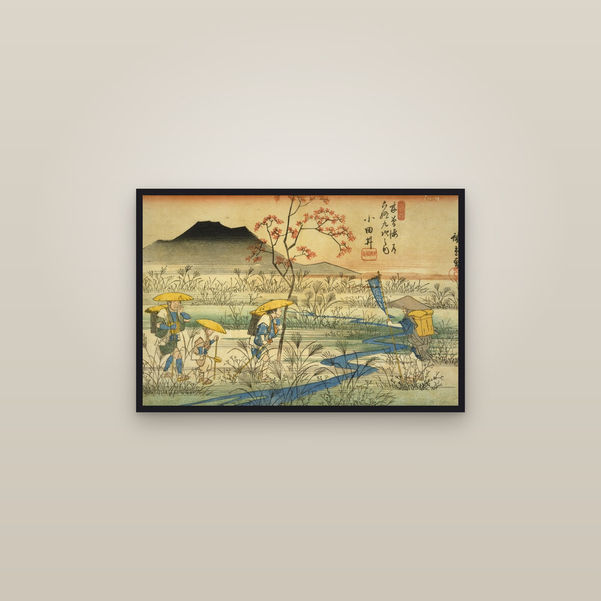 Otai: Travellers in the Autumn Grasses (Full) — Full-Bleed Edition — framed in a gallery setting