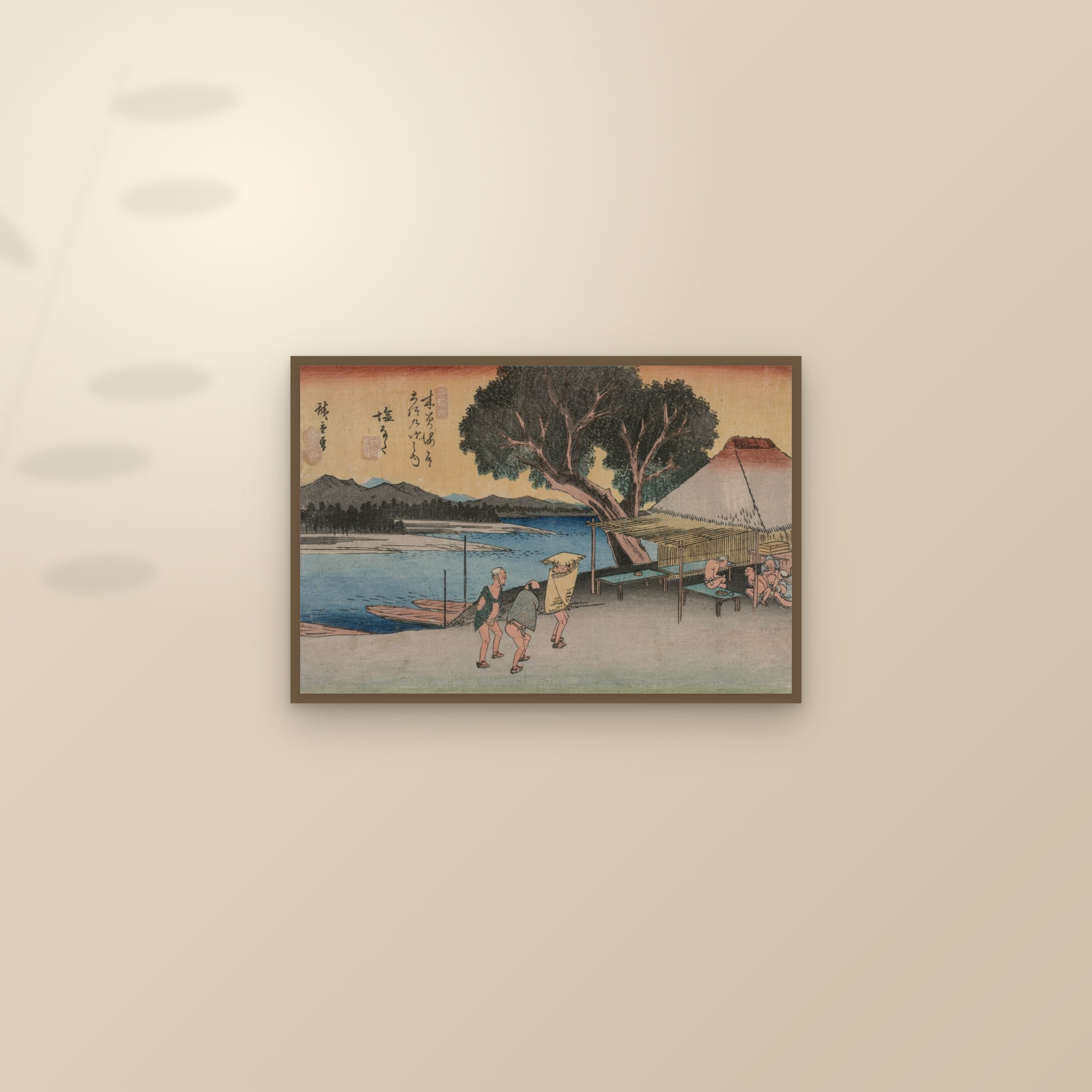 Shionada: The Chikuma River (Full) — Full-Bleed Edition — framed and styled on a sunlit wall