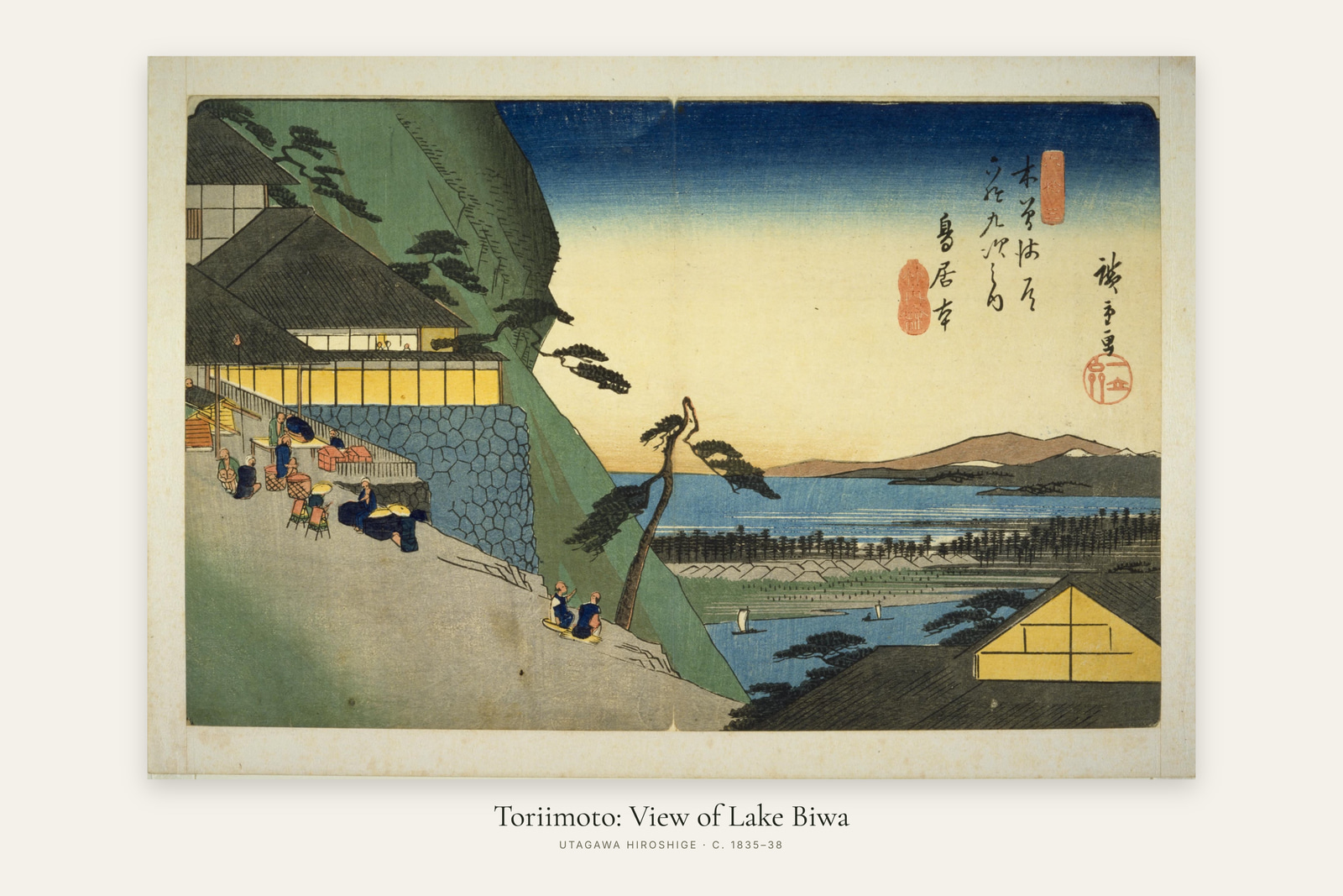 Toriimoto: View of Lake Biwa