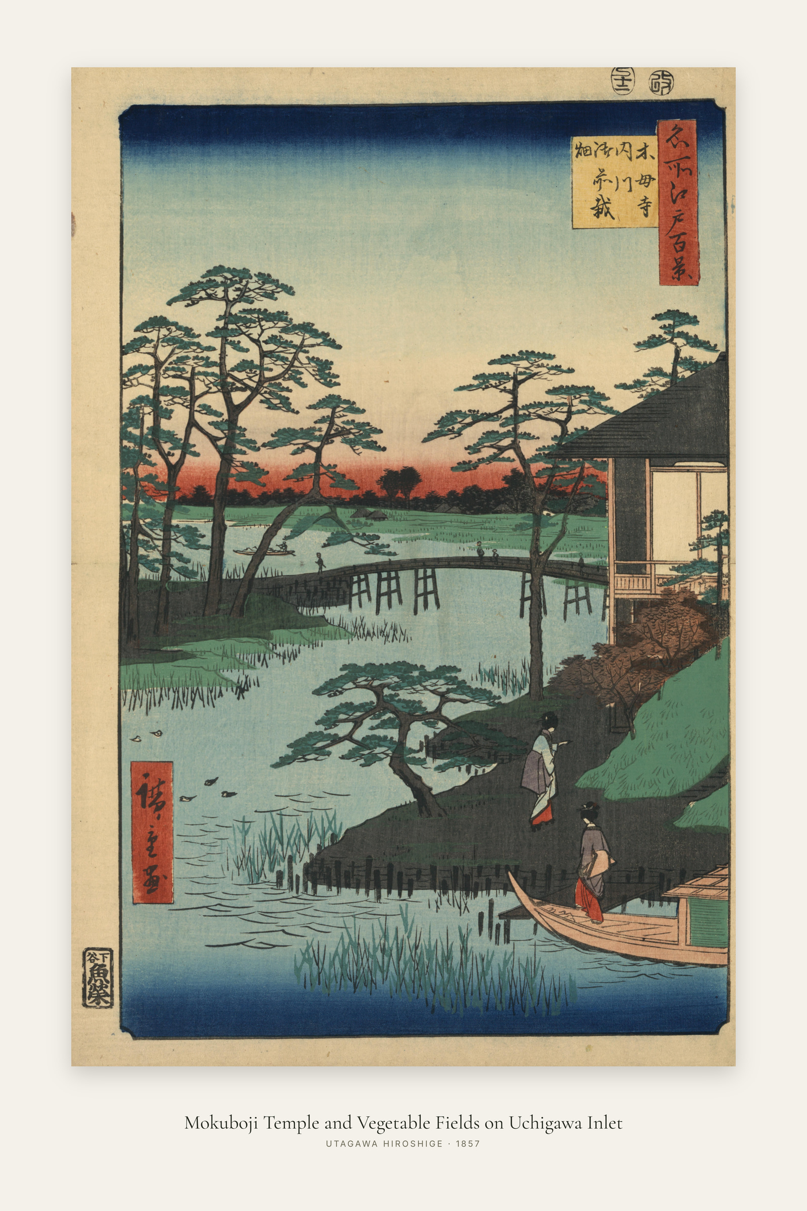 Mokuboji Temple and Vegetable Fields on Uchigawa Inlet