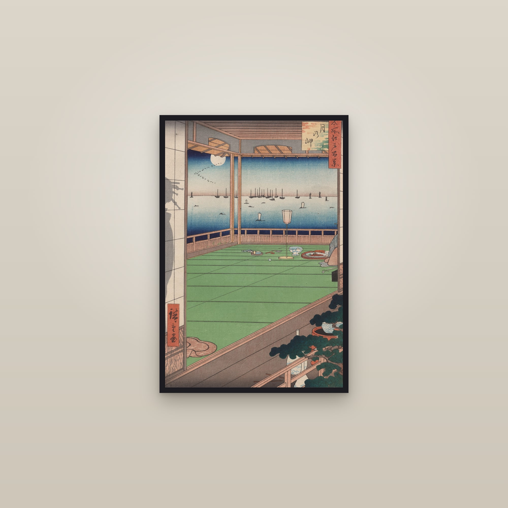 Moon-Viewing Point (Full) — Full-Bleed Edition — framed in a gallery setting