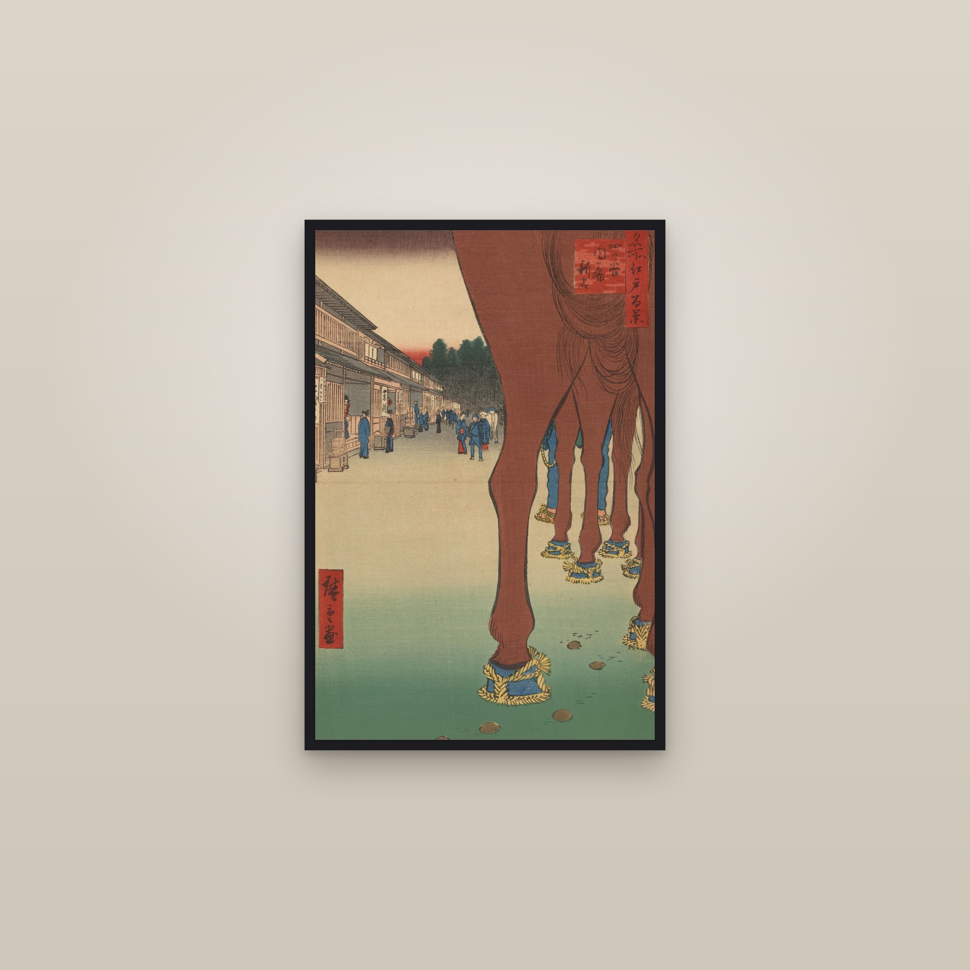 Naitō Shinjuku in Yotsuya (Full) — Full-Bleed Edition — framed in a gallery setting