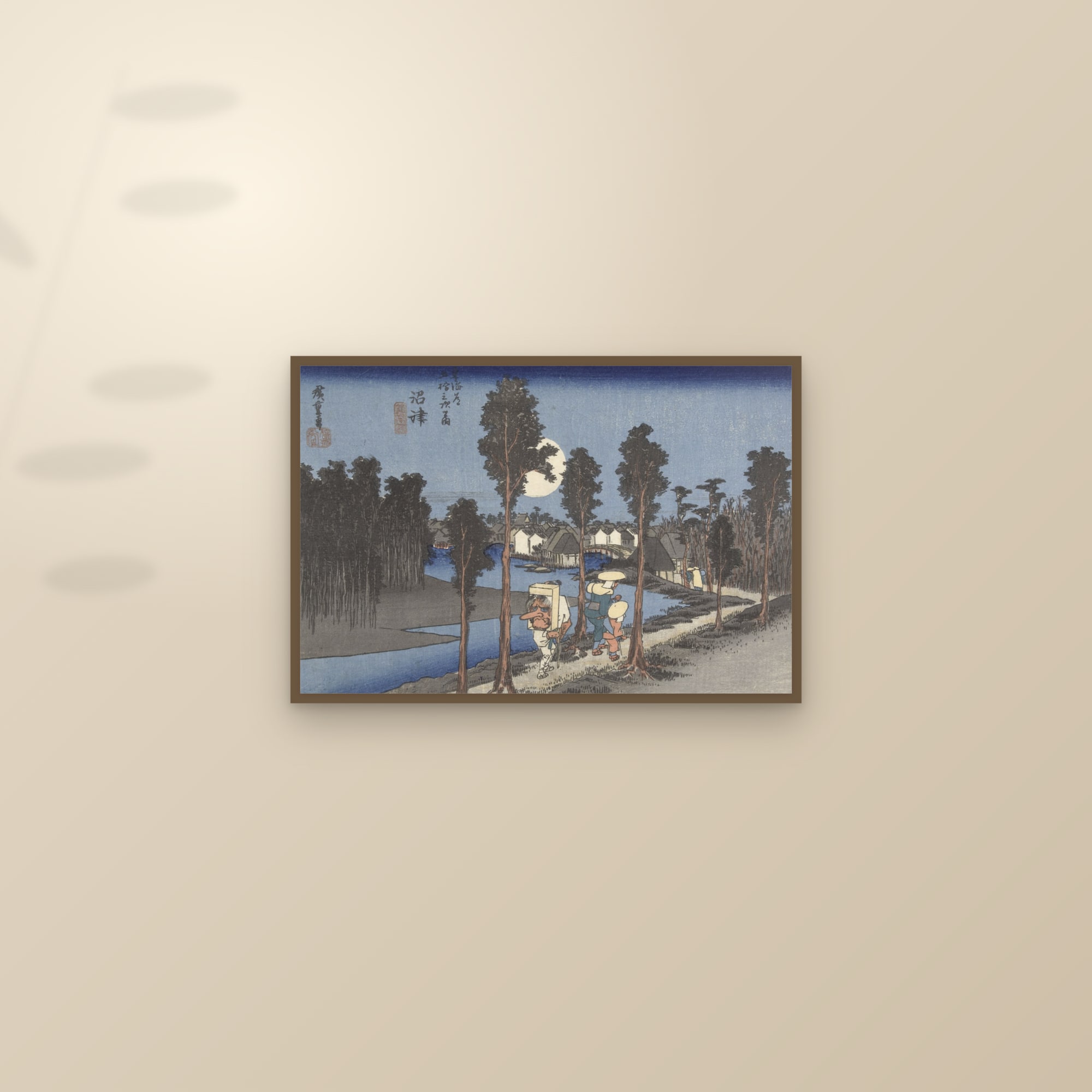 Numazu: Twilight (Full) — Full-Bleed Edition — framed and styled on a sunlit wall