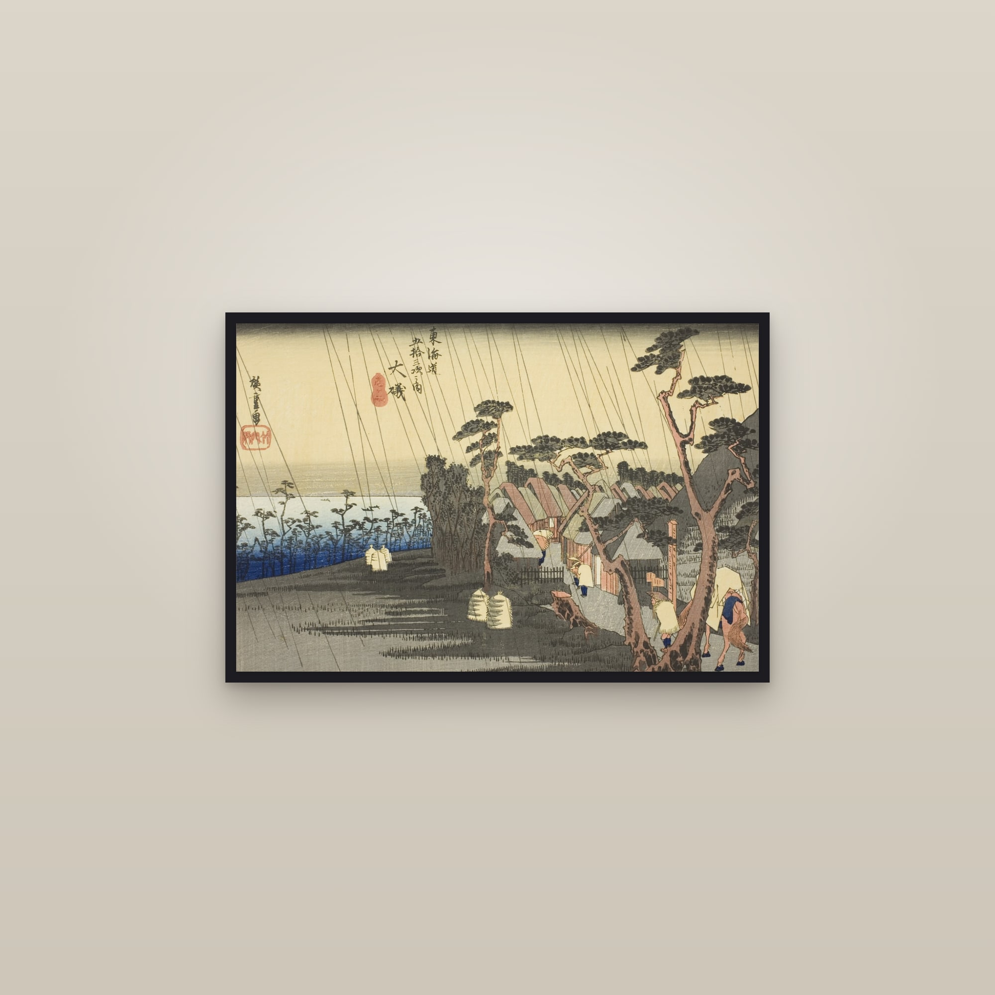 Ōiso: Tora's Rain (Full) — Full-Bleed Edition — framed in a gallery setting