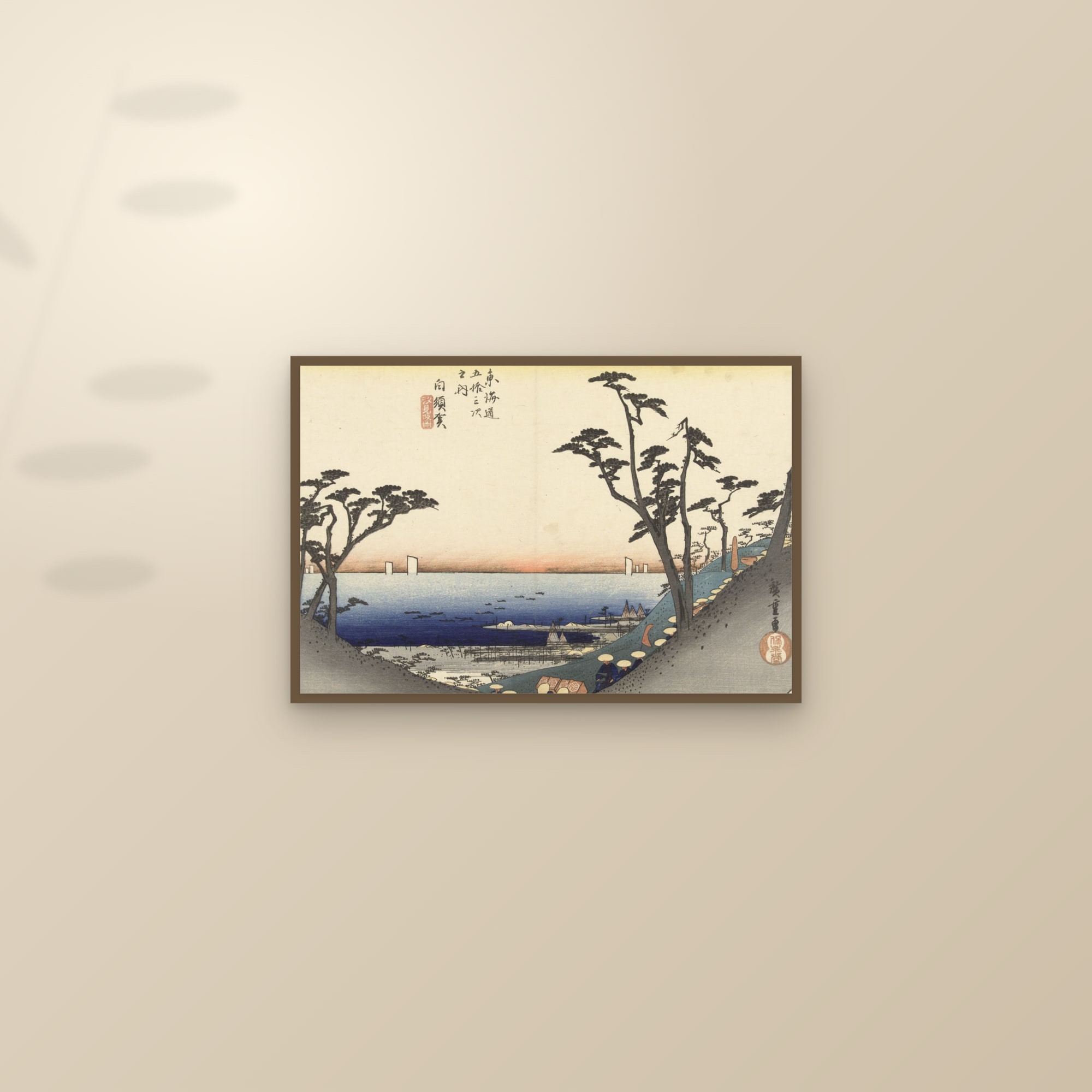 Shirasuka: Shiomi Slope (Full) — Full-Bleed Edition — framed and styled on a sunlit wall