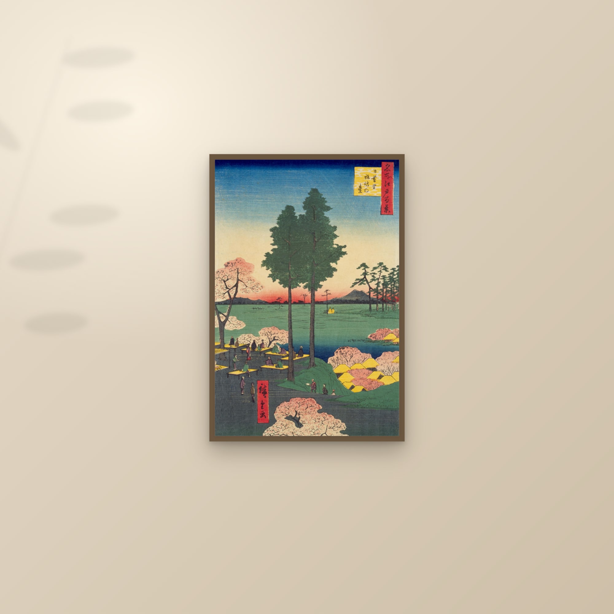 Suwa Bluff in Nippori (Full) — Full-Bleed Edition — framed and styled on a sunlit wall