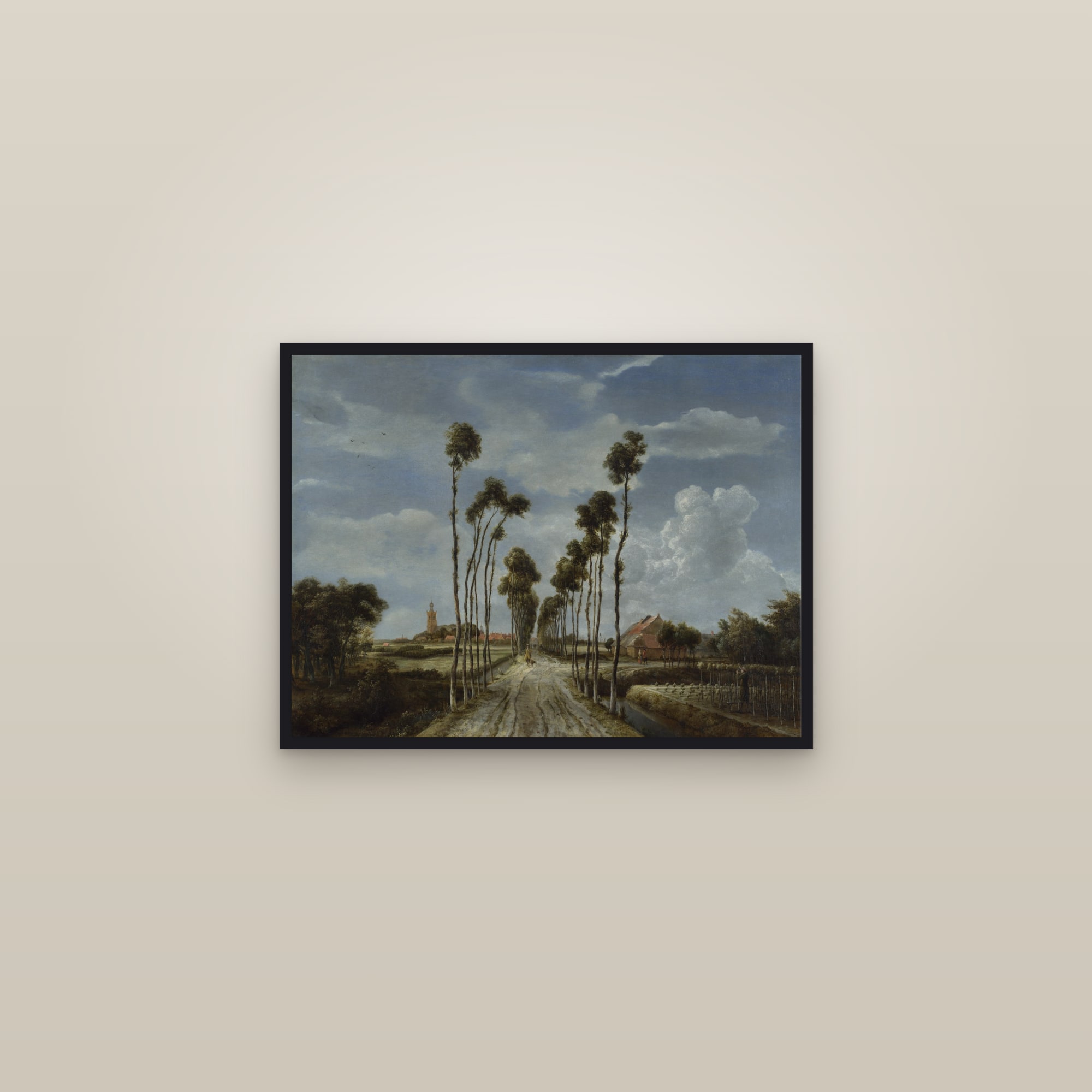 The Avenue at Middelharnis (Full) — Full-Bleed Edition — framed in a gallery setting