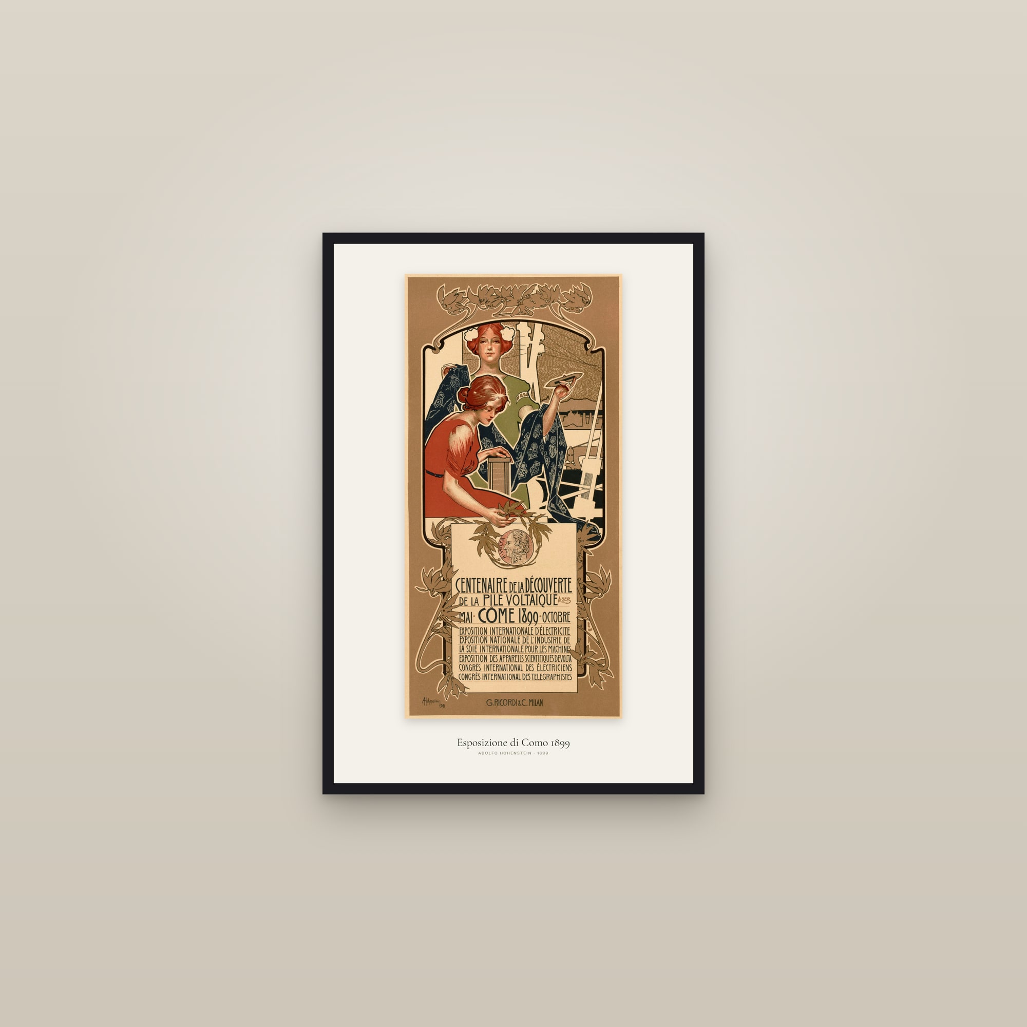 Esposizione di Como 1899 — framed in a gallery setting