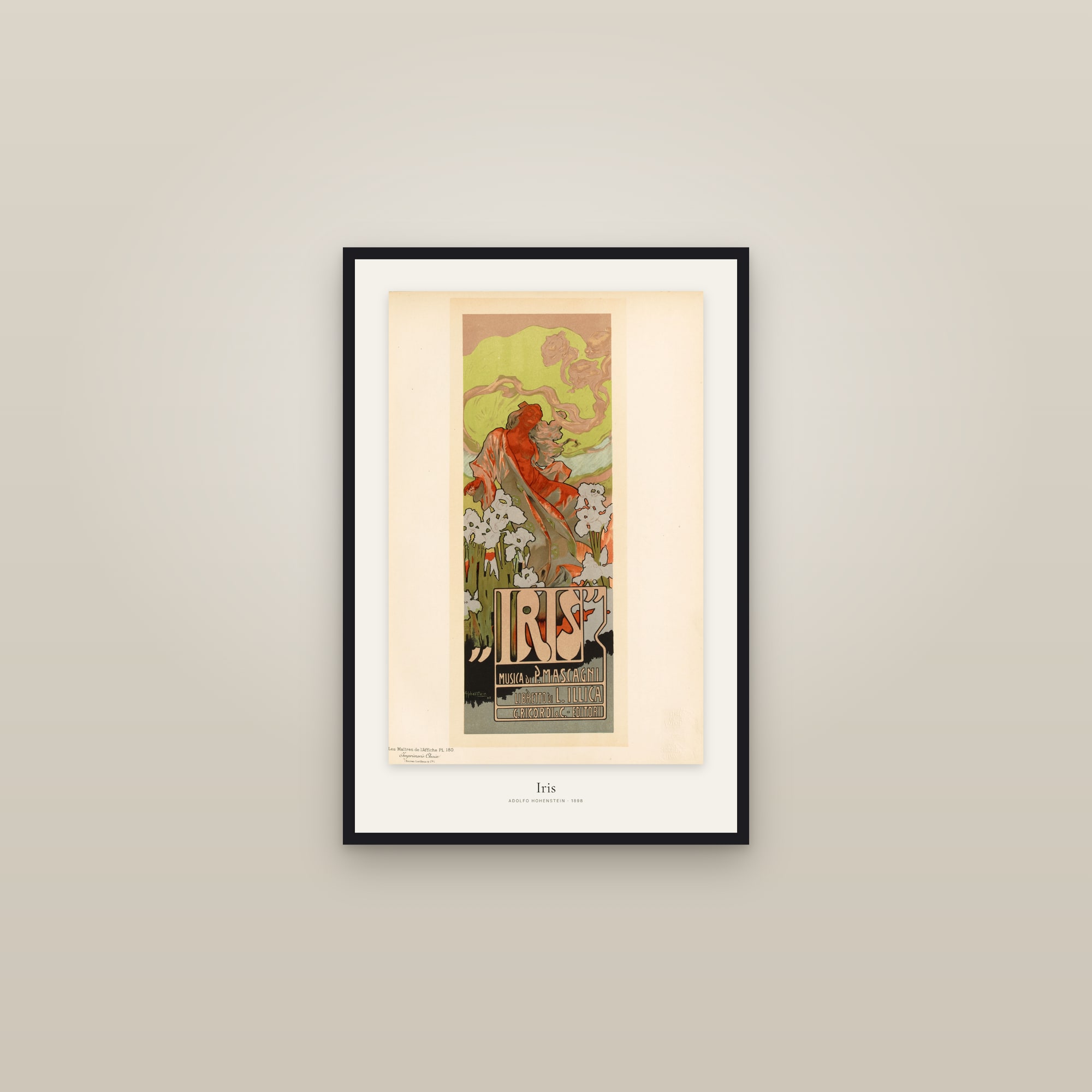 Iris — framed in a gallery setting