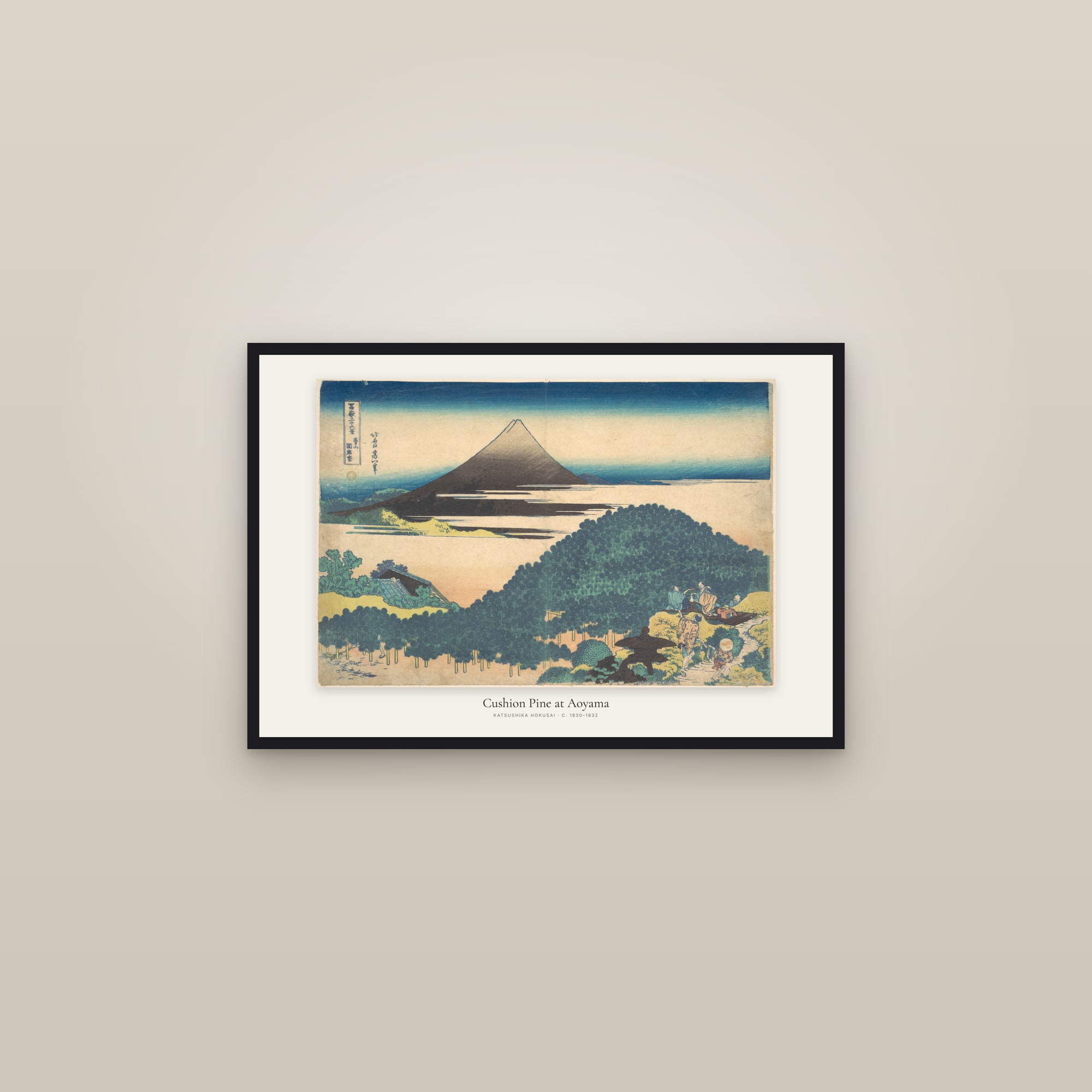 Cushion Pine at Aoyama — framed in a gallery setting