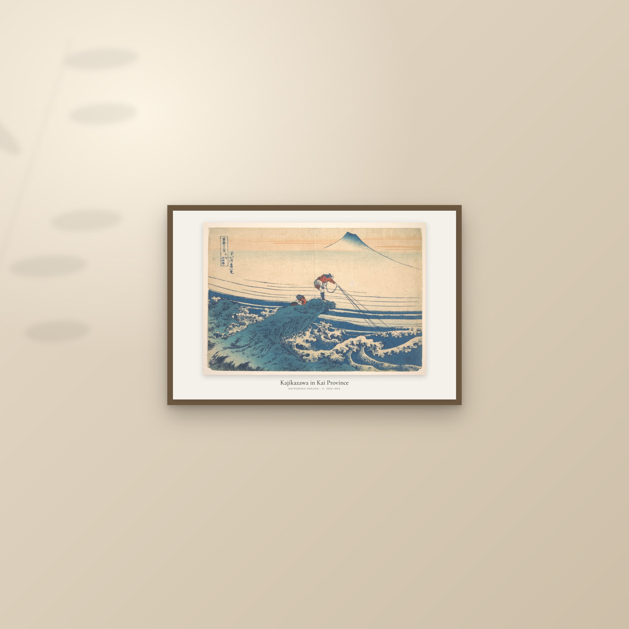 Kajikazawa in Kai Province — framed and styled on a sunlit wall